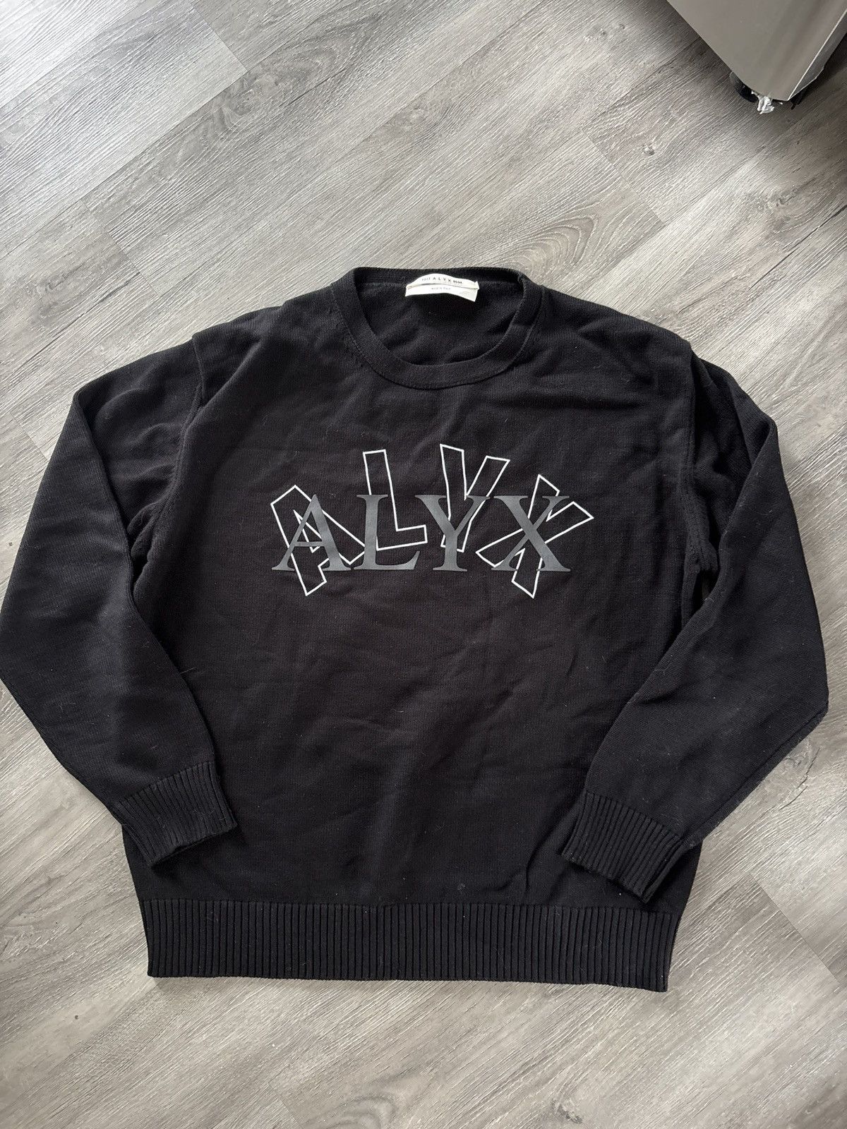 1017 ALYX 9SM black 1017 ALYX 9SM crewneck sweater Size US XL / EU 56 / 4 - 10 Thumbnail