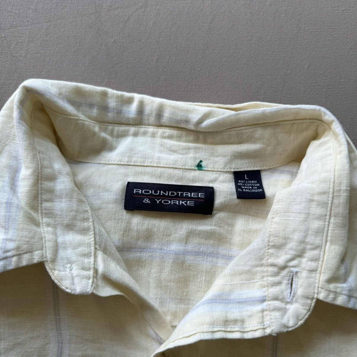 Designer × Roundtree & Yorke × Vintage Vintage Roundtree & Yorke Linen Beach Shirt Size US L / EU 52-54 / 3 - 5 Thumbnail