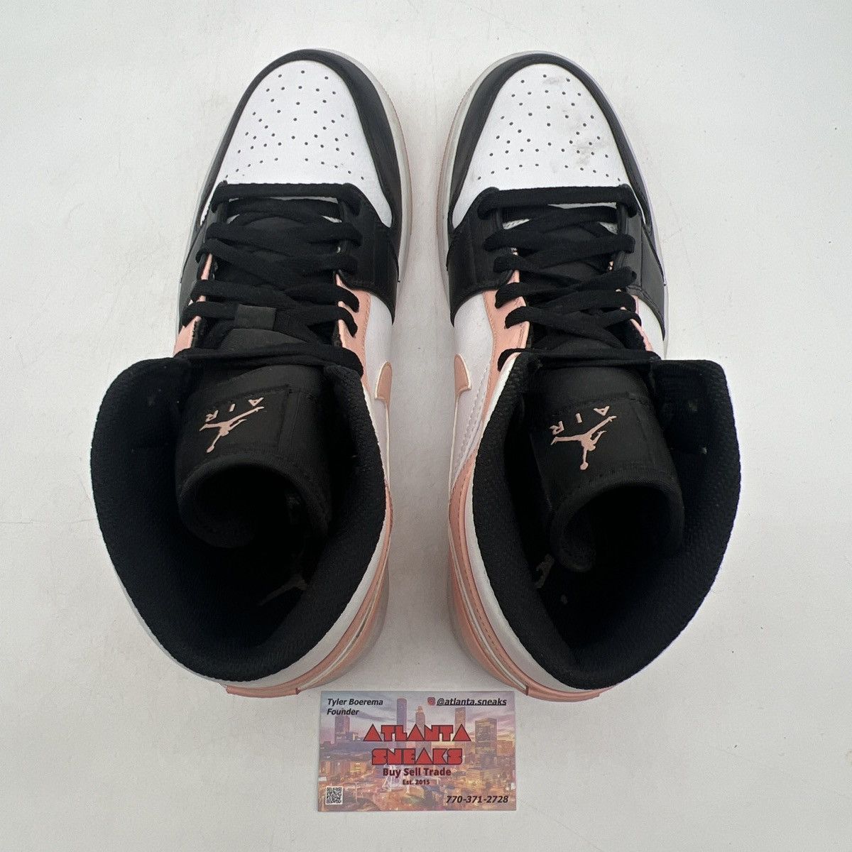 Nike Air Jordan 1 mid crimson tint Size US 10.5 / EU 43-44 - 6 Thumbnail