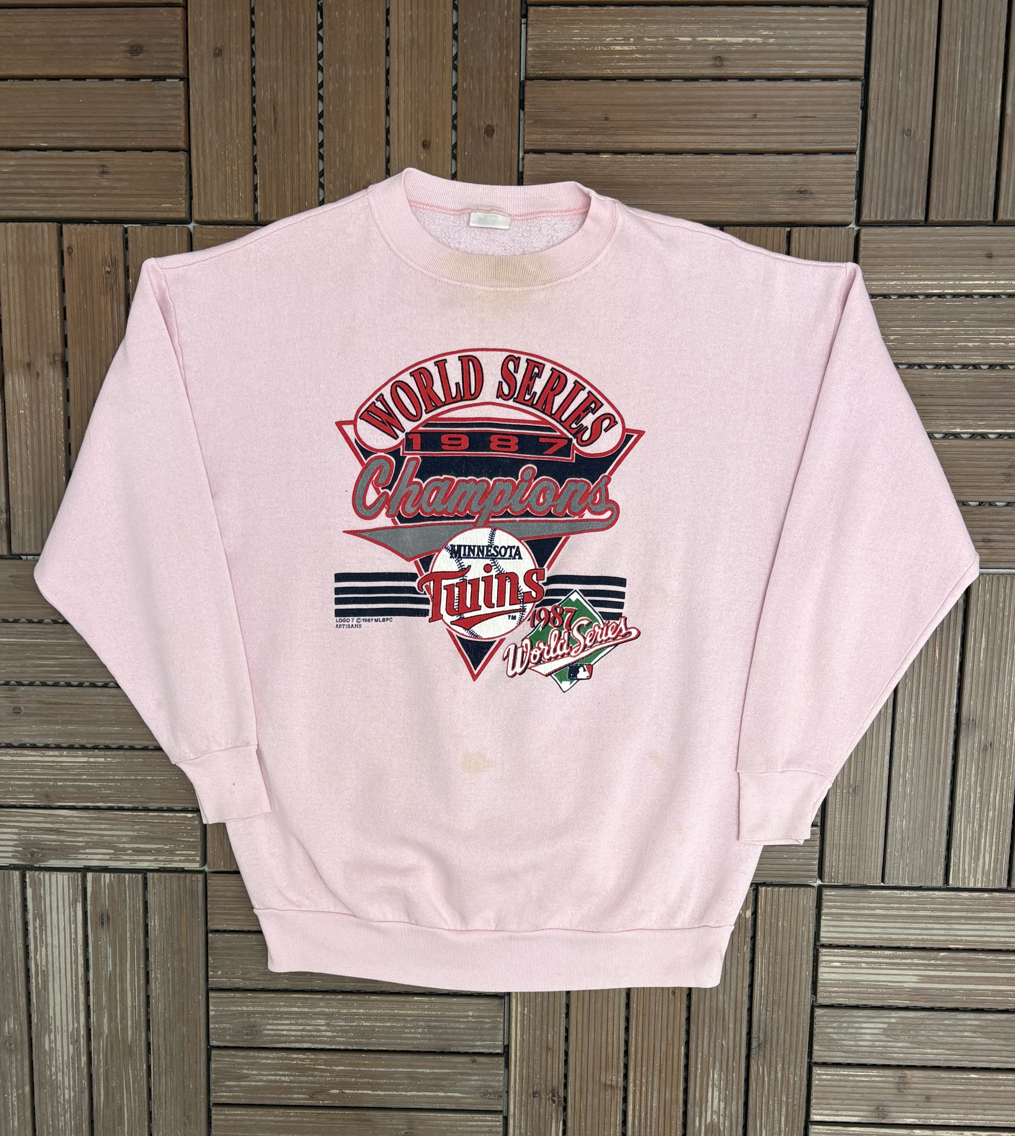 Vintage Minnesota Twins World Series Champs 1987 Crewneck Sweater Size US XL / EU 56 / 4 - 1 Thumbnail