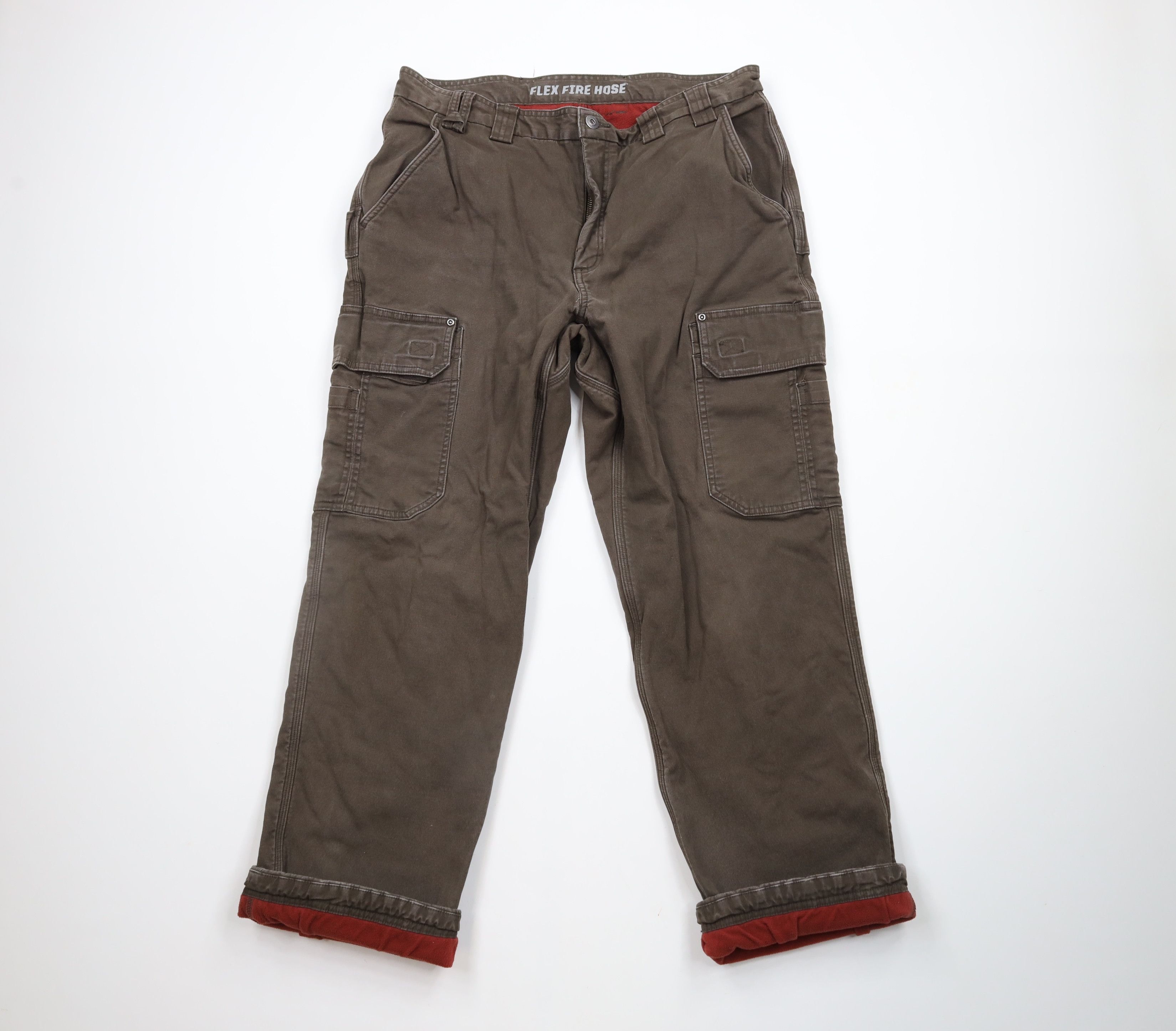 Duluth Trading Company × Vintage Duluth Trading Co Lined Flex Fire Hose Cargo Pants Brown Size US 38 / EU 54 - 1 Thumbnail