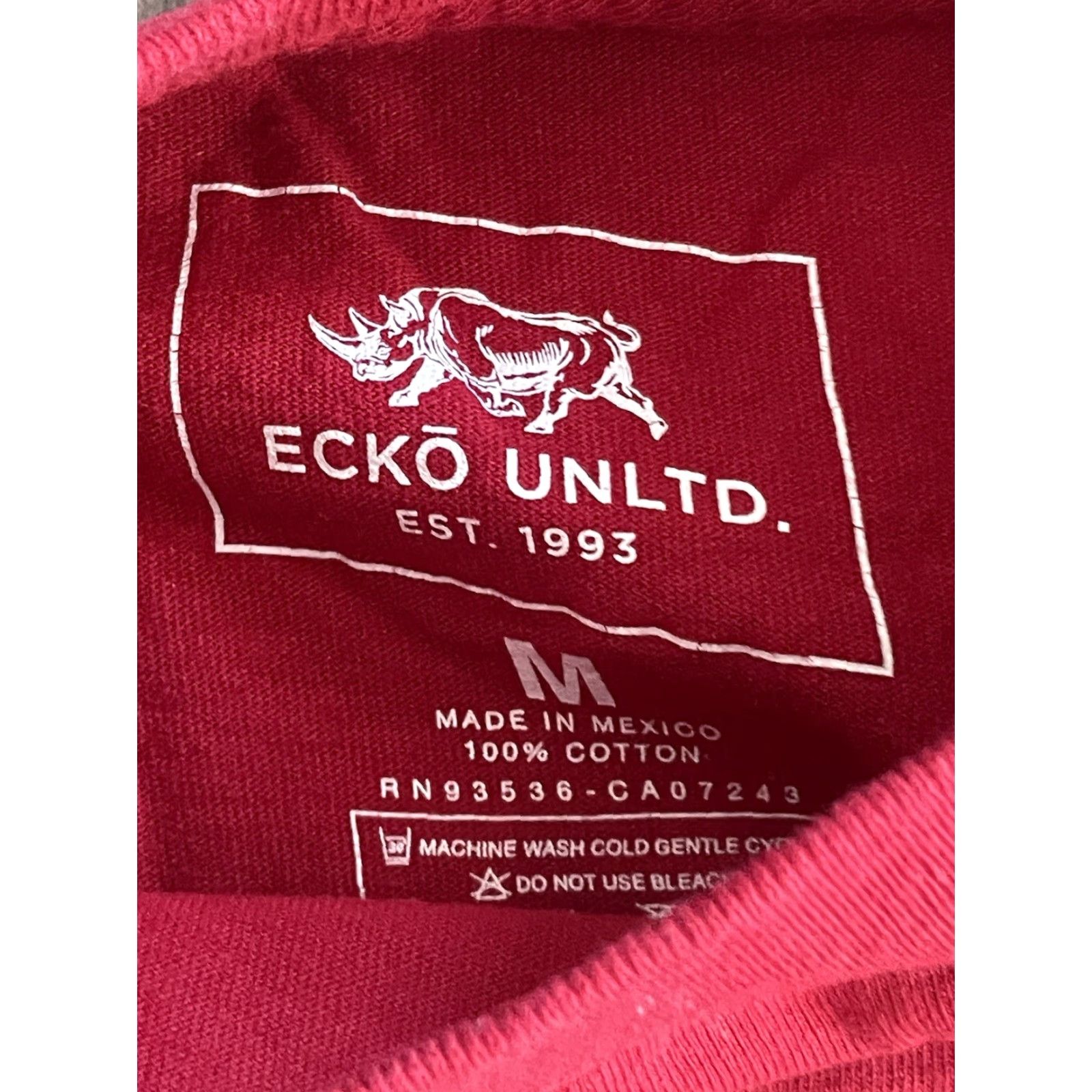 Ecko Unltd. VINTAGE Ecko Unltd T Shirt Red Medium Mens M Shirt Red Mens Size US M / EU 48-50 / 2 - 3 Thumbnail