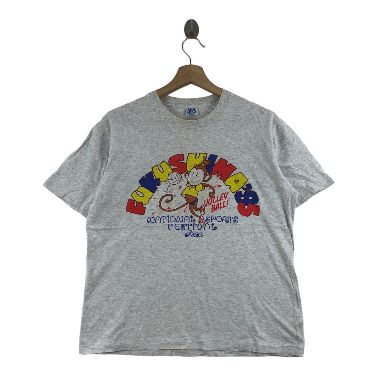 Vintage 1995 FUKUSHIMA By Asics T-Shirt National Sport