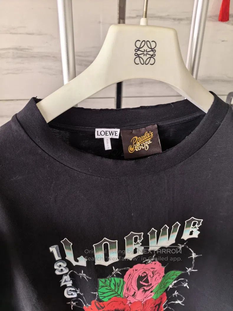 Loewe Loewe Floral logo T-shirt with short sleeves, neckline and Size US L / EU 52-54 / 3 - 7 Thumbnail