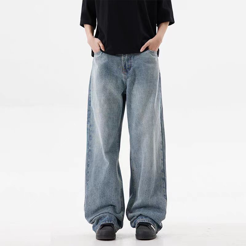 baggy washed vintage casual jeans