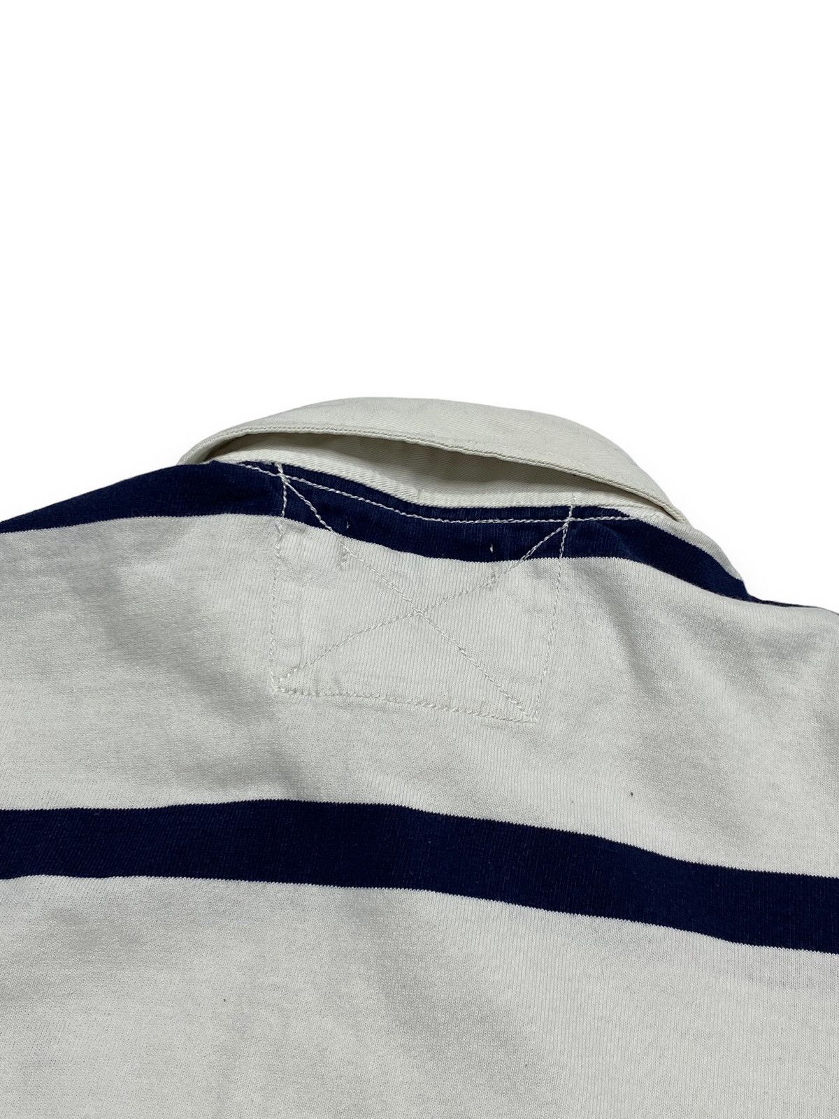 Polo Ralph Lauren Vintage POLO RALPH LAUREN Striped White Rugby Sweatshirt Size US XL / EU 56 / 4 - 6 Thumbnail