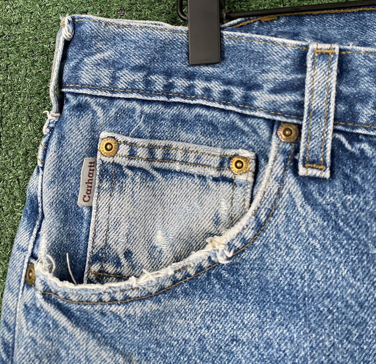 Carhartt Vintage 90’s Carhartt B18 Faded Wiskered Jeans Mens 38x29 Size US 38 / EU 54 - 3 Thumbnail