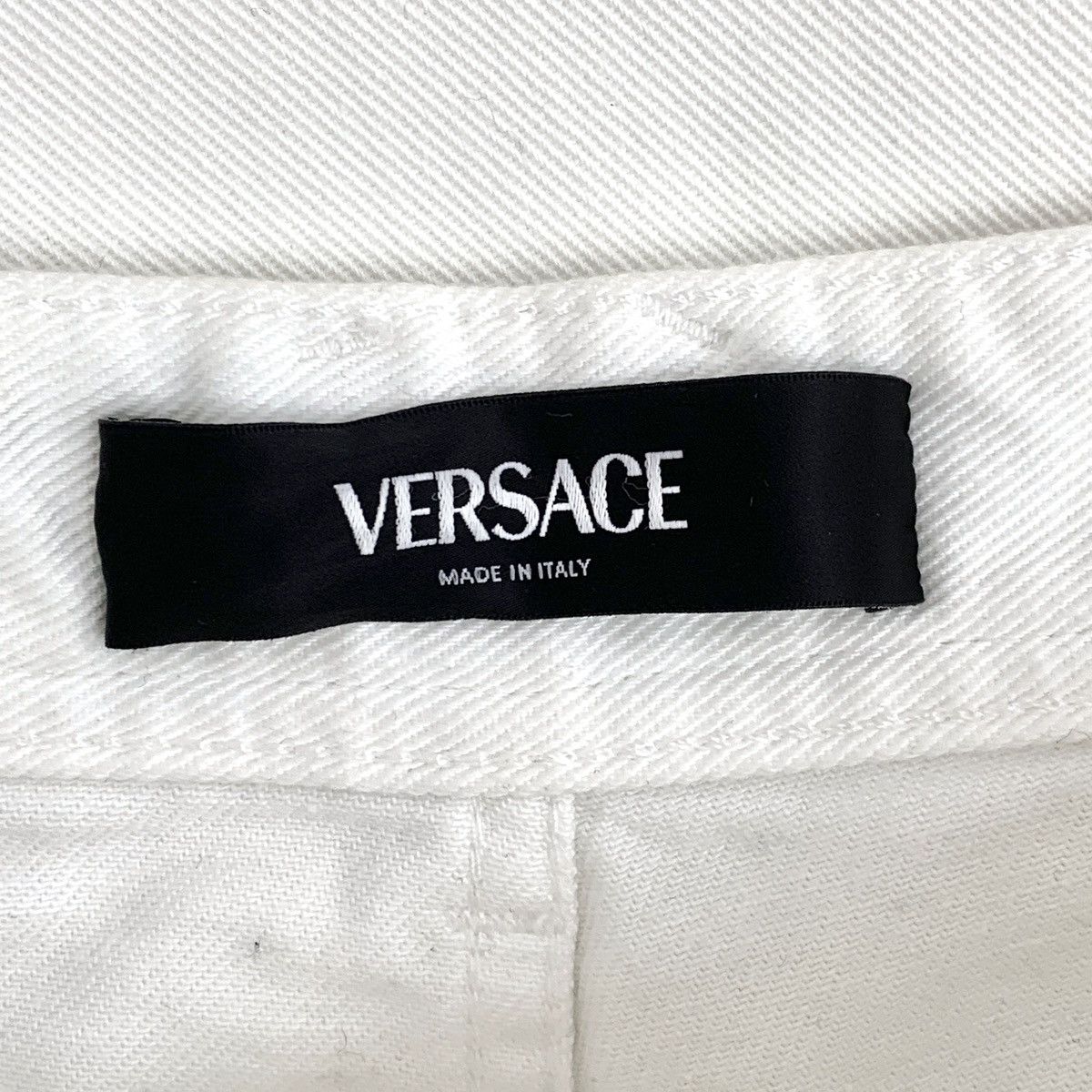 Versace Versace Casual Pants Logo Leather Tag Gold Buckle K26WX Size 27" / US 4 / IT 40 - 8 Thumbnail
