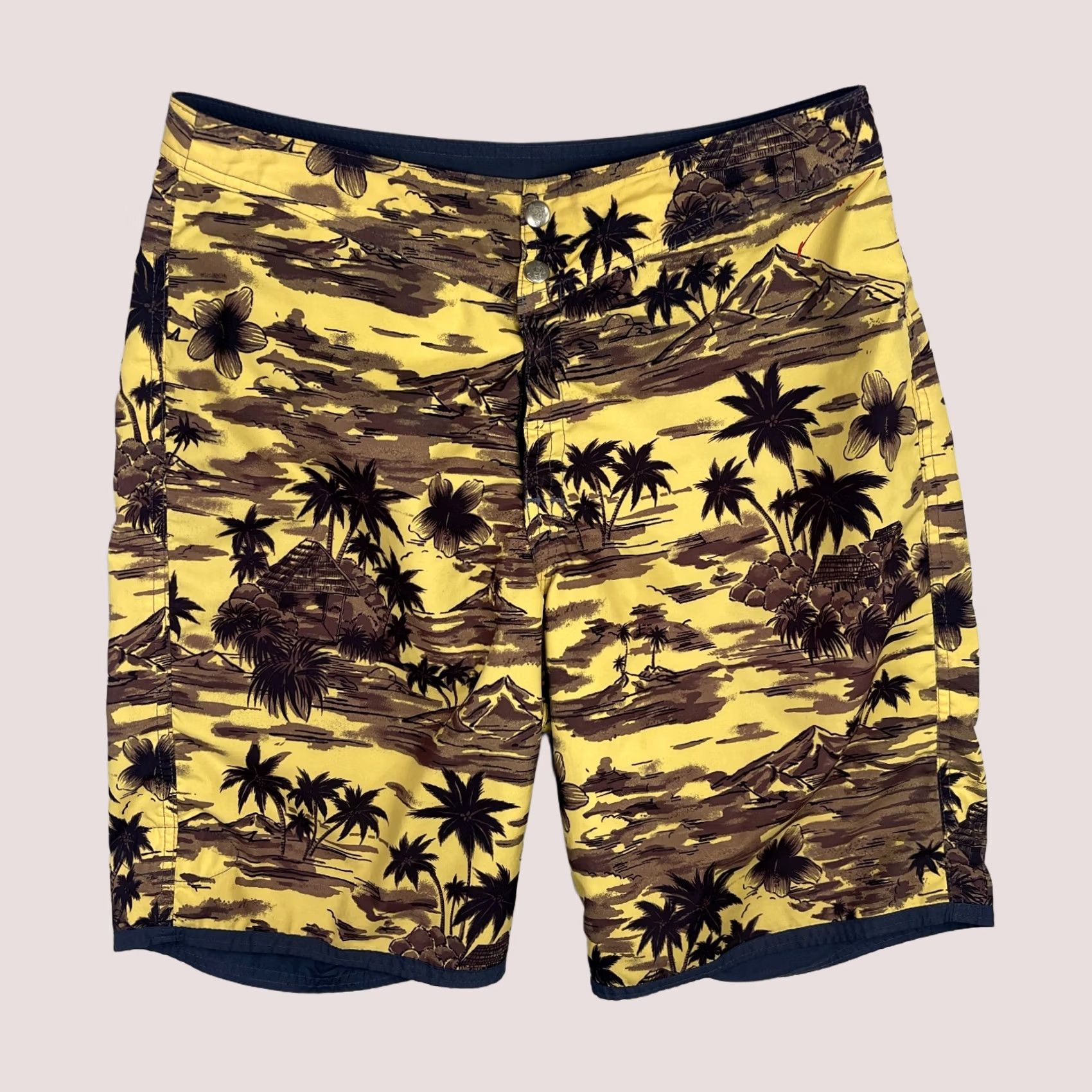 Katin Kanvas By Katin Board Shorts Mens 30 Reversible Hawaiian Surf Swim Trunks Brown Floral Tech: None Size US 30 / EU 46 - 1 Thumbnail