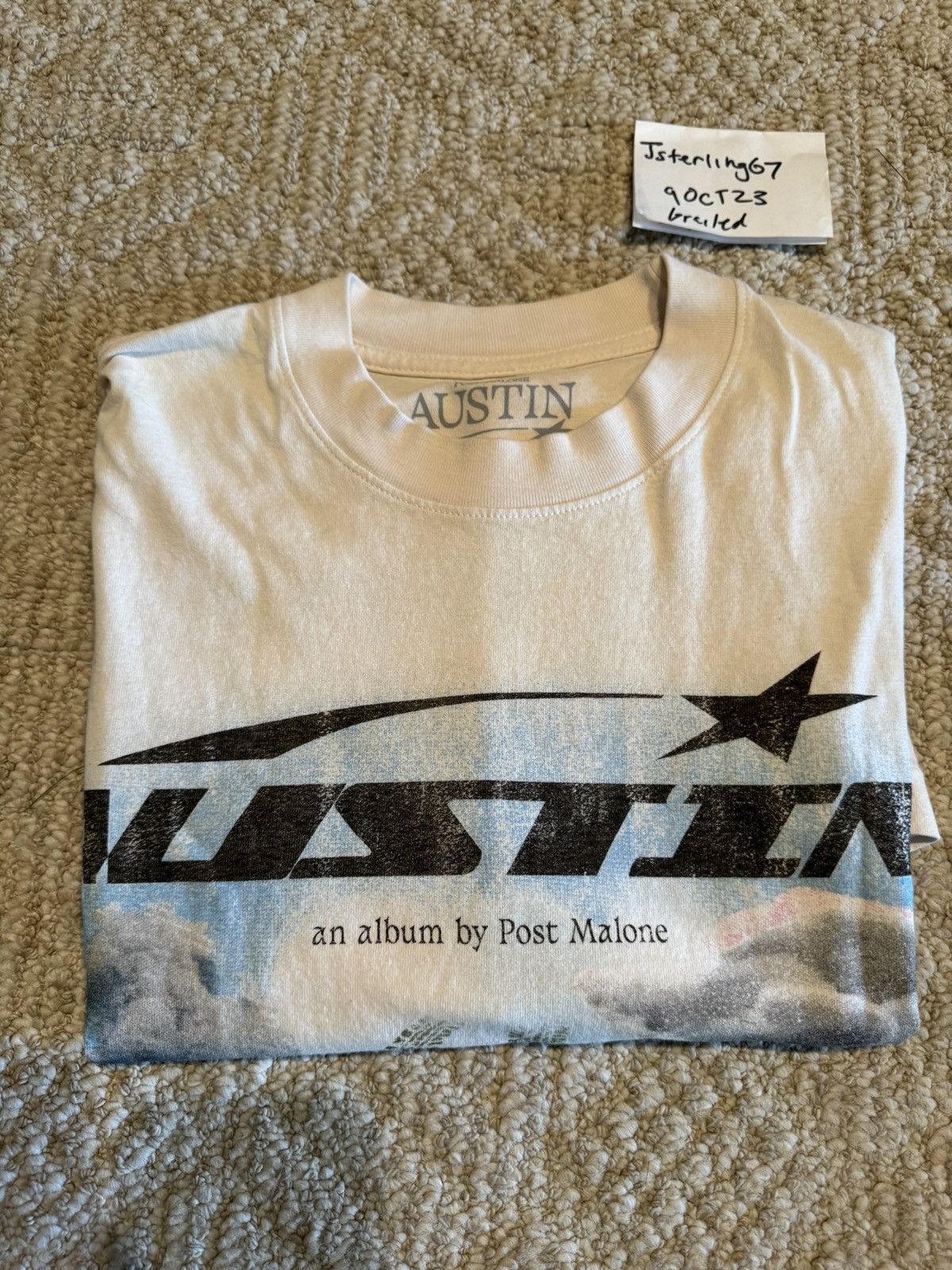 HELLSTAR × Rap Tees Post Malone x Hell Star Austin Album Tee Size US L / EU 52-54 / 3 - 6 Thumbnail