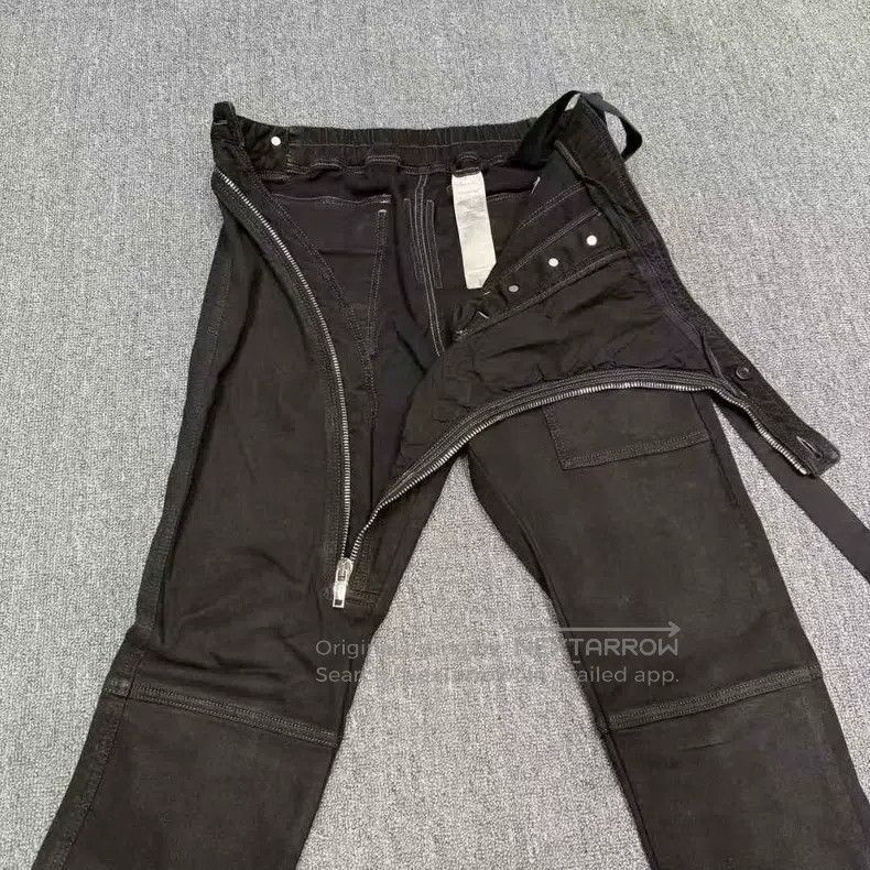 Rick Owens RICK OWENS size S Black Curved Knife Zipper Ribbon Jeans Size US 27 - 4 Thumbnail