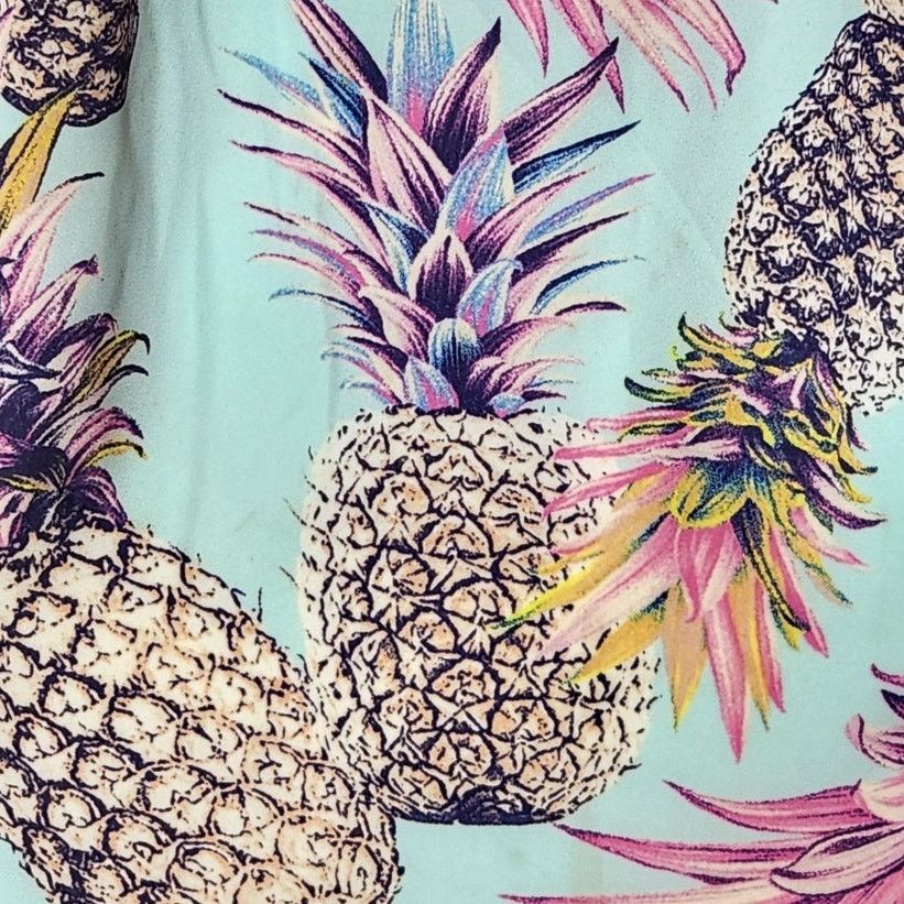 Other Crescent Size Small Halter Top Light Blue Pineapple Blouse Size S / US 4 / IT 40 - 4 Thumbnail