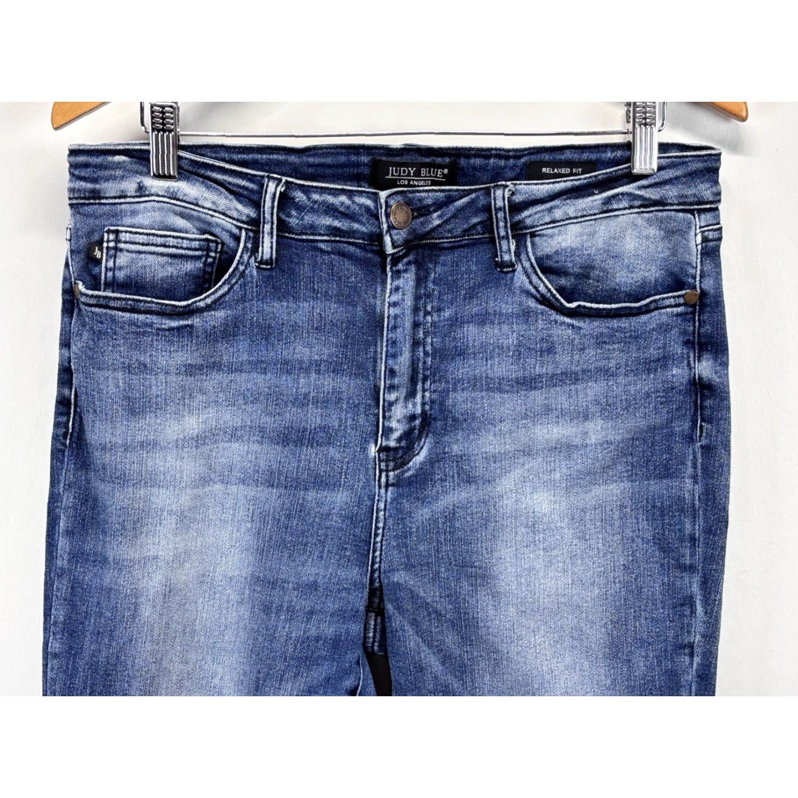Vintage Judy Blue Relaxed Fit Womens Jeans Size 15 32 Blue Stretch Distressed Raw Hem Womens Size 24" / US 00 / IT 34 - 2 Thumbnail
