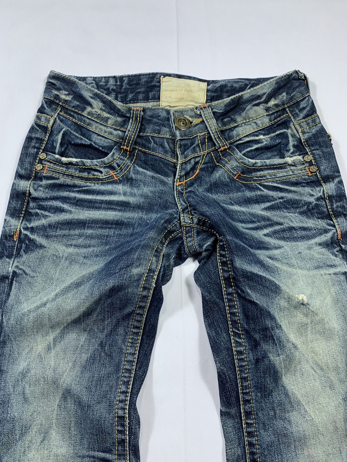 Other Sick Lolita Jeans Distressed Flared Denim pants Size US 27 - 5 Thumbnail