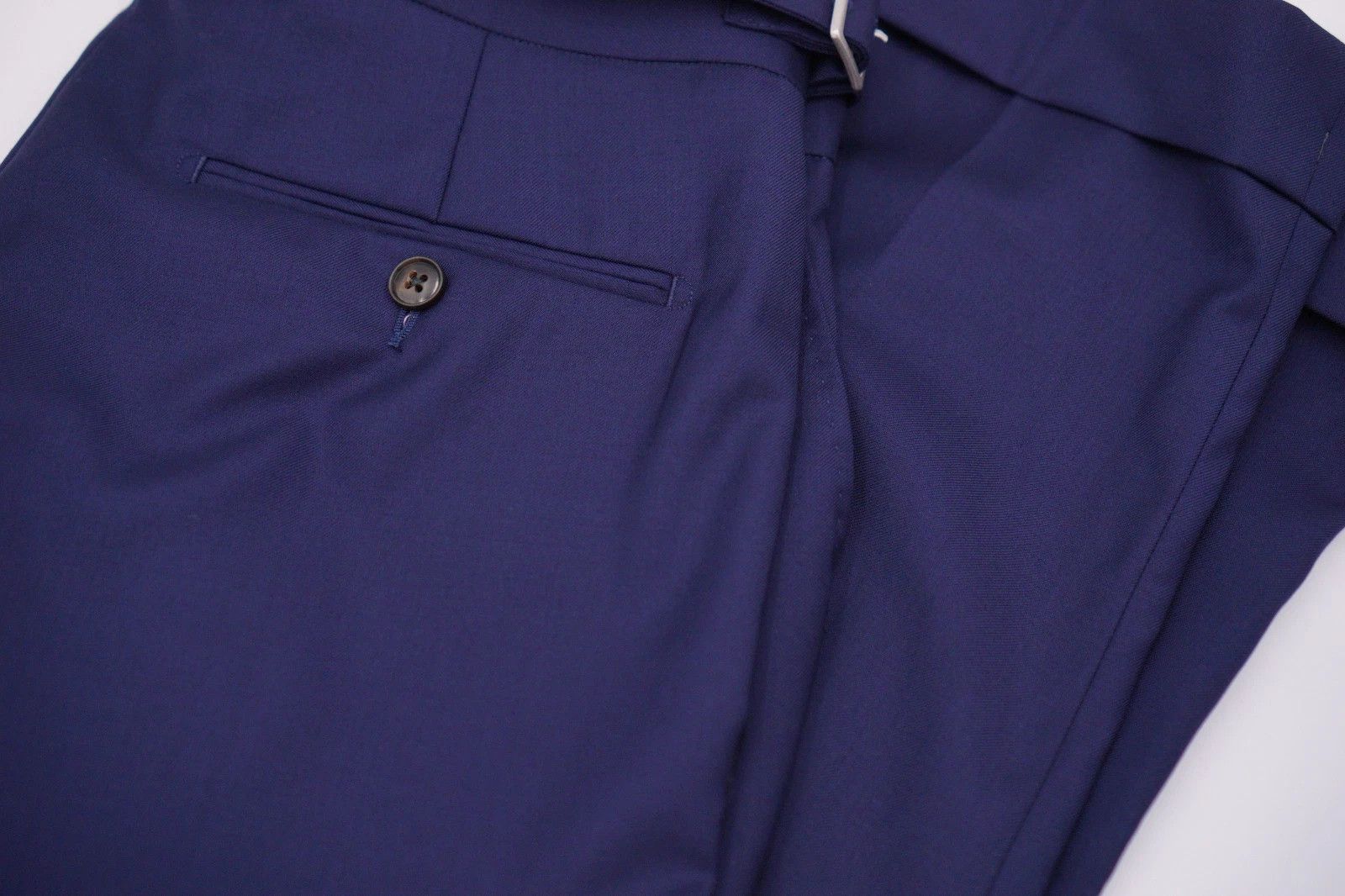Suitsupply Men Suitsupply Trousers Navy Blue Brescia Size 24 UK/US38S Size 38S - 7 Thumbnail