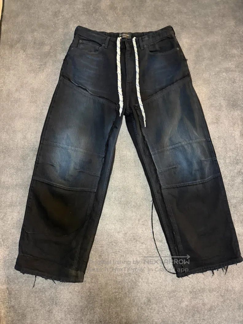 Balenciaga size S Drawstring Washed Patchwork Tie-dye Deco