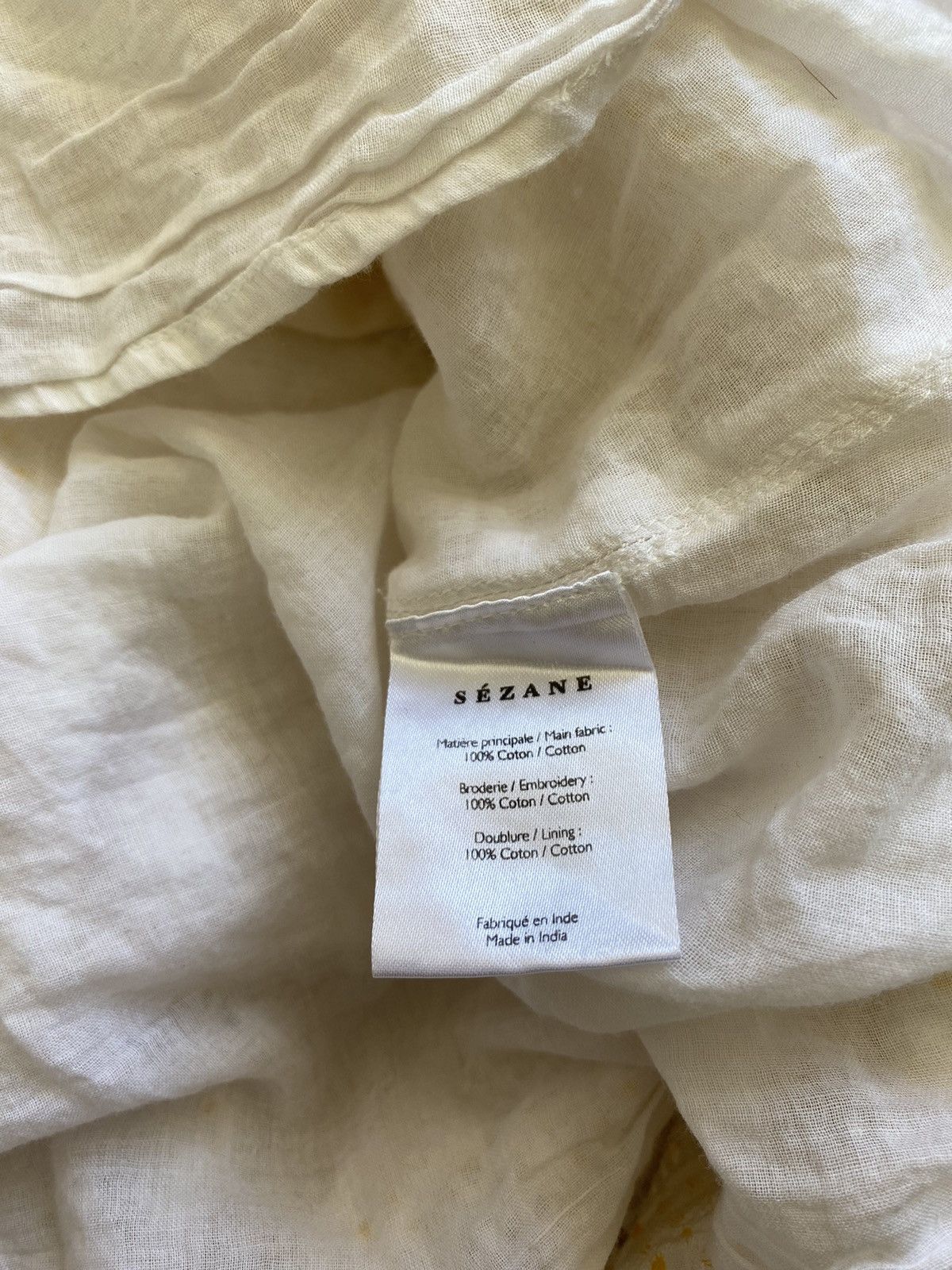 Sezane Sezane Embroidered Floral Ivory Polka Dot Mini Dress Size XS / US 0-2 / IT 36-38 - 13 Thumbnail