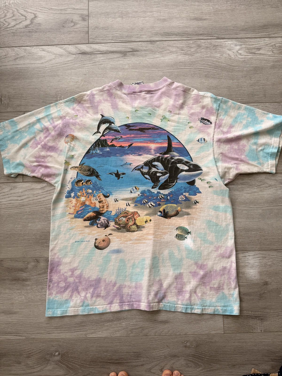 Liquid Blue Vintage 1995 Liquid Blue Aquatic Harmony T-Shirt Made in USA Size US L / EU 52-54 / 3 - 4 Thumbnail