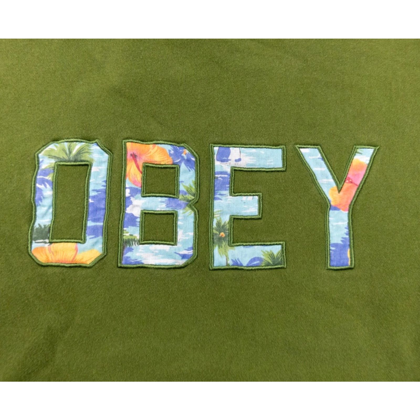 Obey OBEY Sweatshirt Adult Small Green Crewneck Streetwear Sleeve Long Sleeve Mens Regular Size US S / EU 44-46 / 1 - 2 Thumbnail