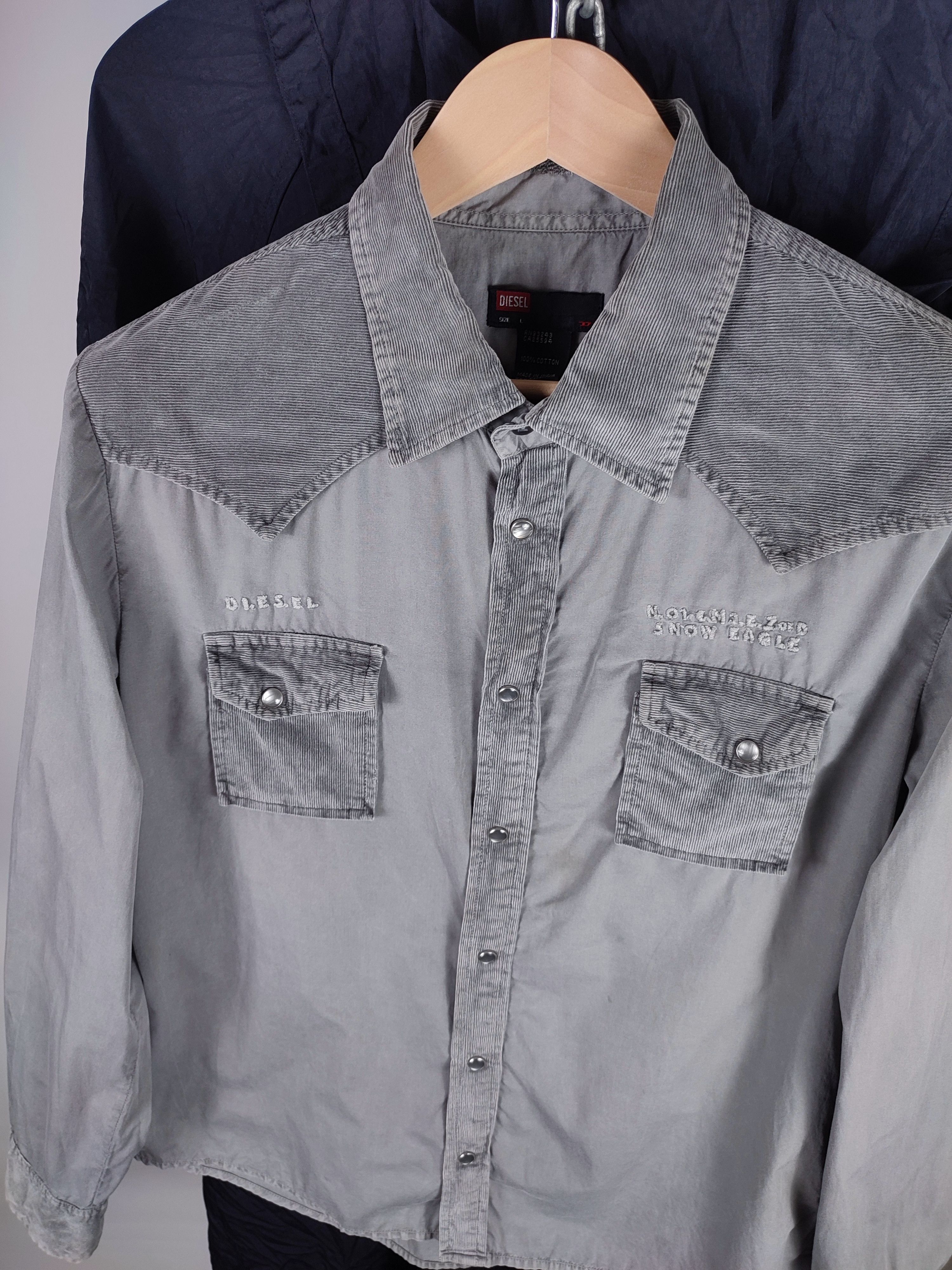 Diesel Diesel Corduroy Embroidered Eagle Shirt Size US L / EU 52-54 / 3 - 6 Thumbnail