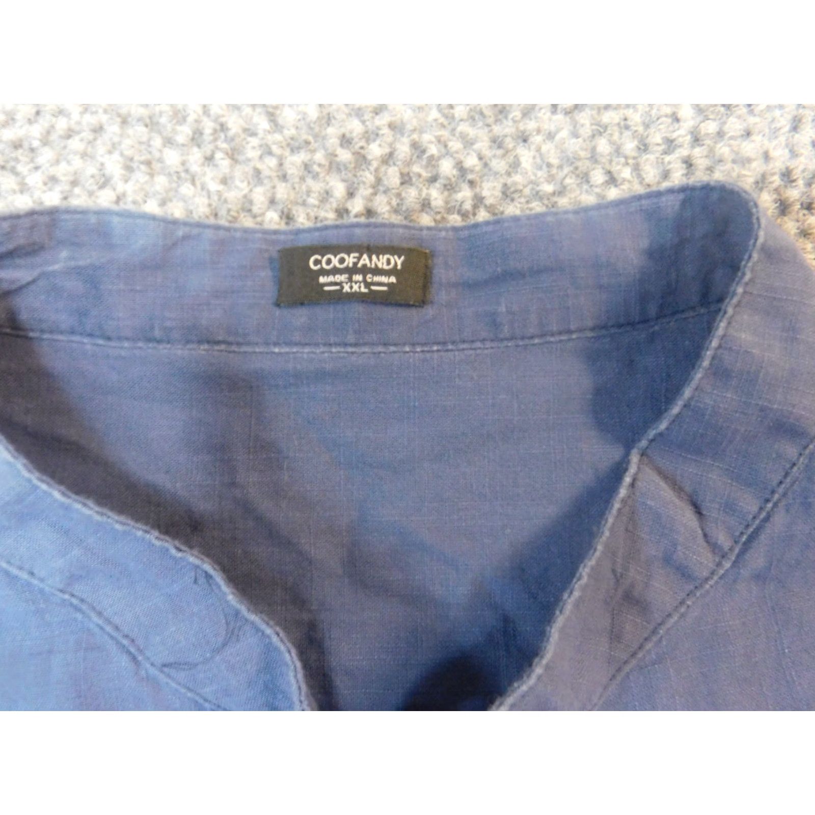Vintage Coofandy Mens Shirt 2XL Blue Button Henley Classic Shirt Mens Size US XXL / EU 58 / 5 - 5 Thumbnail
