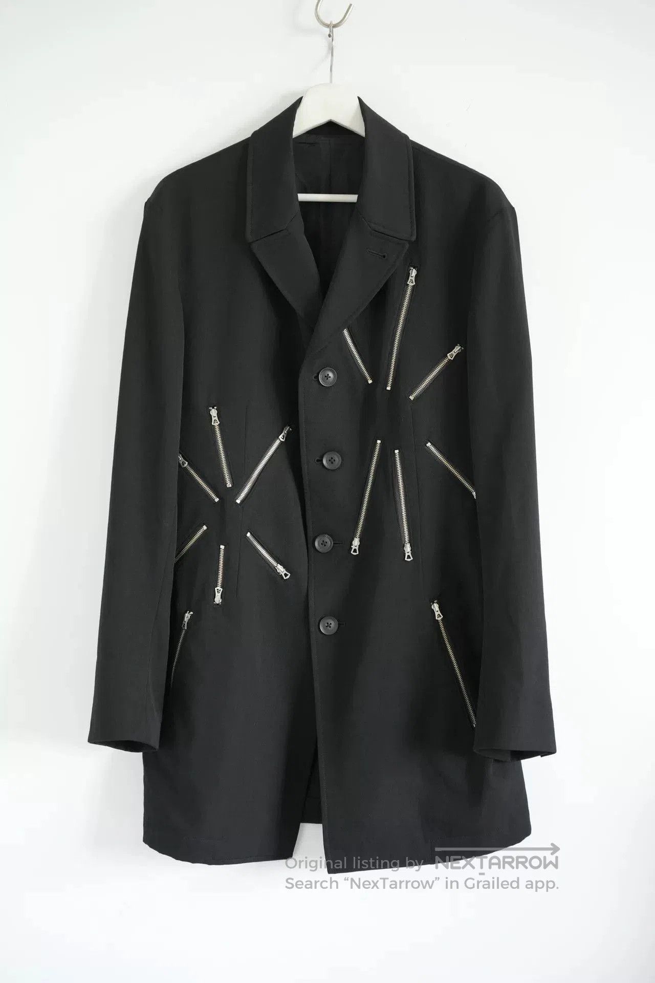 Yohji Yamamoto Yohji Yamamoto Black Floral Zip Suit Jacket. Size US M / EU 48-50 / 2 - 1 Thumbnail
