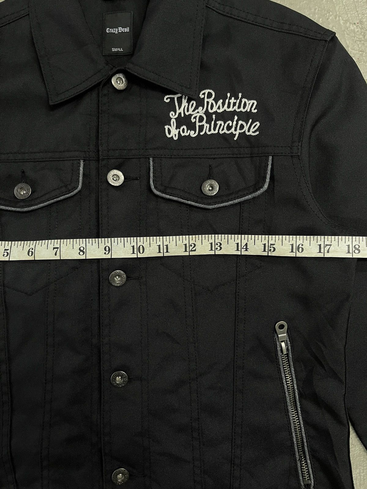 If Six Was Nine Crazy Devil Boxy Trucker Embroidered Trucker Riding Jacket Size US S / EU 44-46 / 1 - 9 Thumbnail