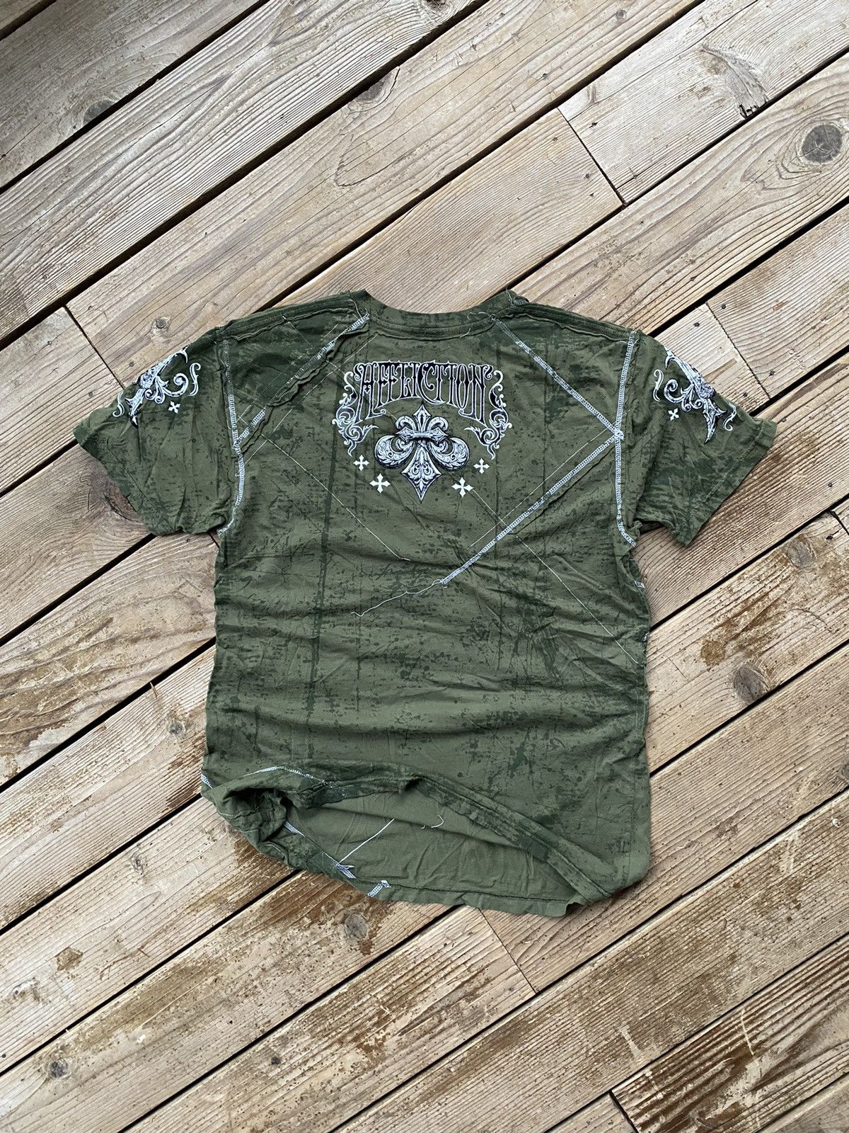 Affliction Vintage Y2K Affliction Distressed Style Cotton Grunge Tee Size US XL / EU 56 / 4 - 5 Thumbnail