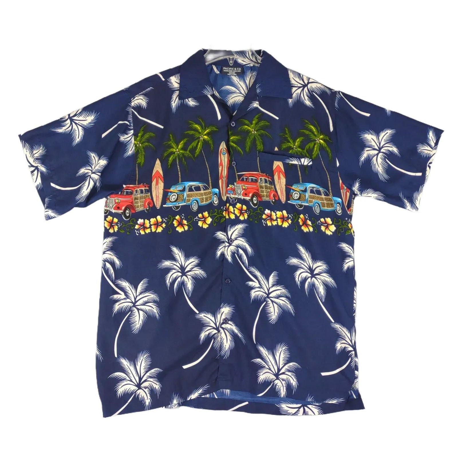 Pacific and Co. Pacific & Co Hawaiian Palms & Woody Cars Surfer Button Shirt Size US M / EU 48-50 / 2 - 1 Thumbnail