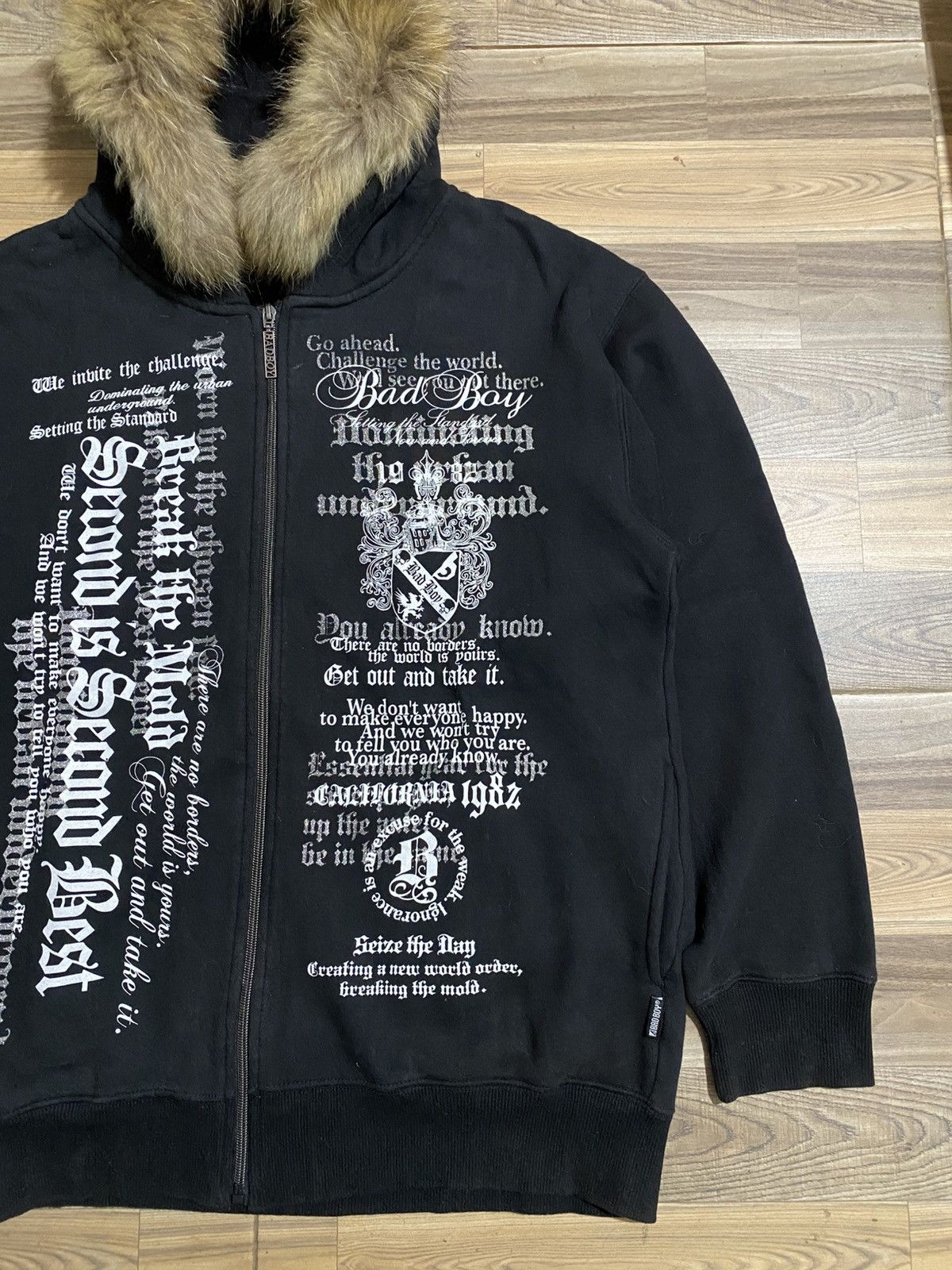 Beauty Beast × Japanese Brand JAPANESE BRAND POEM FUR HOODIES BY BADBOY Size US XL / EU 56 / 4 - 3 Thumbnail