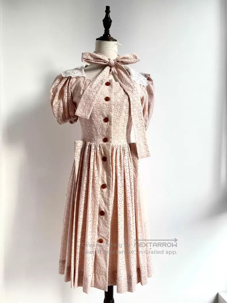 Vivienne Westwood Vivienne Westwood Vintage Pink Lace Flower Print Dress Size M / US 6-8 / IT 42-44 - 4 Thumbnail