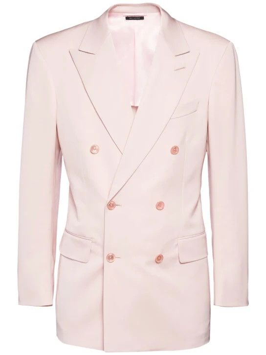 image of Tom Ford O1Loc1C0424 Jhxp01 Double Breasted Jacket In Pink, Men's (Size Medium)