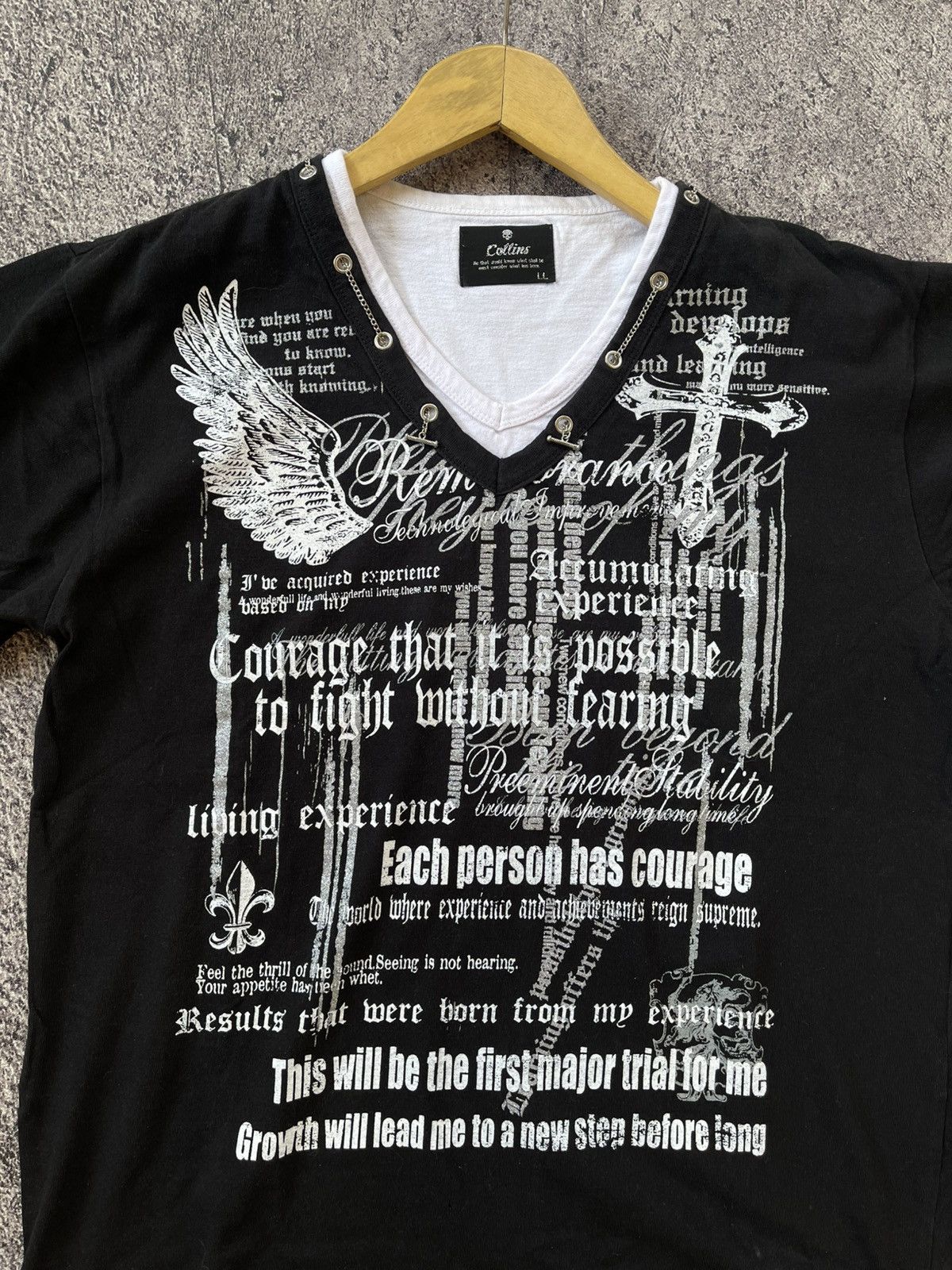 Japanese Brand Y2k Collins ifsixwanine style tee Size US L / EU 52-54 / 3 - 2 Thumbnail