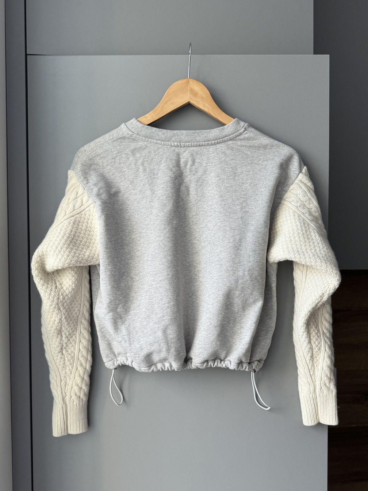 3.1 Phillip Lim 3.1 Philip Lim French Terry Grey Knitted Sleeve Sweatshirt Size XS / US 0-2 / IT 36-38 - 6 Thumbnail