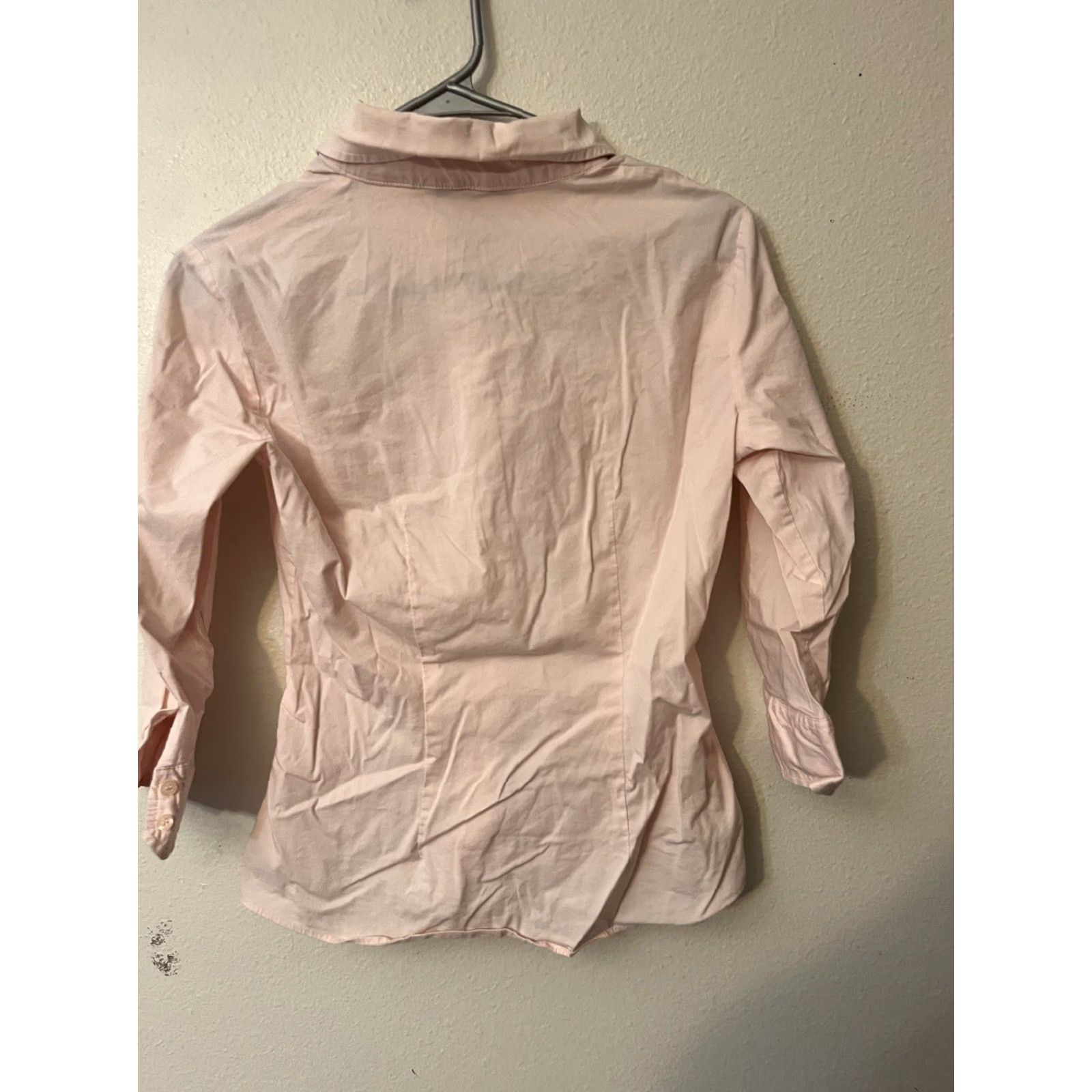 Zara Zara Basic Button-Up Shirt Women’s Medium Pink Collared Long Sleeve Size M / US 6-8 / IT 42-44 - 2 Thumbnail