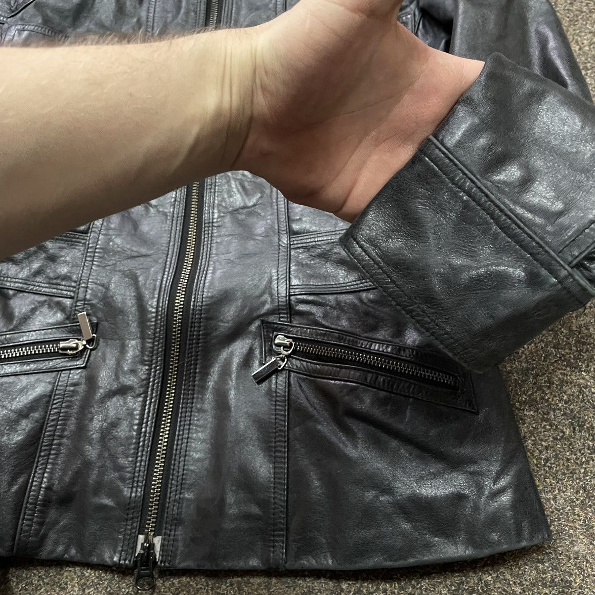 Genuine Leather Vintage Y2K Leather Jacket Biker Punk Opium BALENCIAGA Style Size S / US 4 / IT 40 - 4 Thumbnail