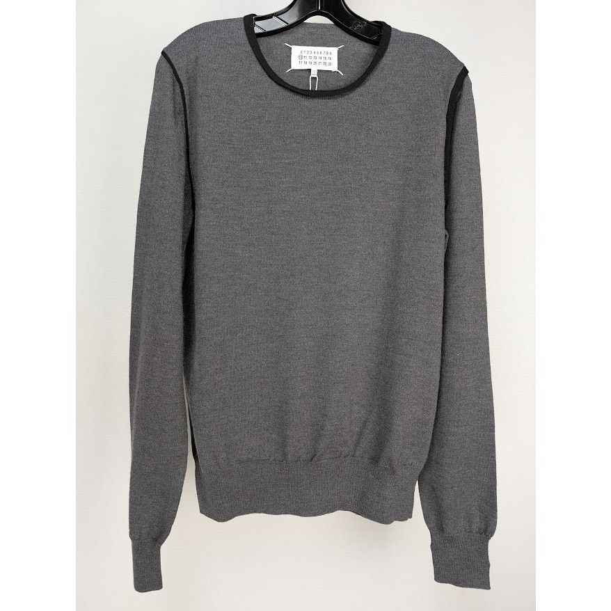Maison Margiela o1rshd1 Knitwear Sweatshirt Sweater in Grey/Black Size US M / EU 48-50 / 2 - 2 Thumbnail