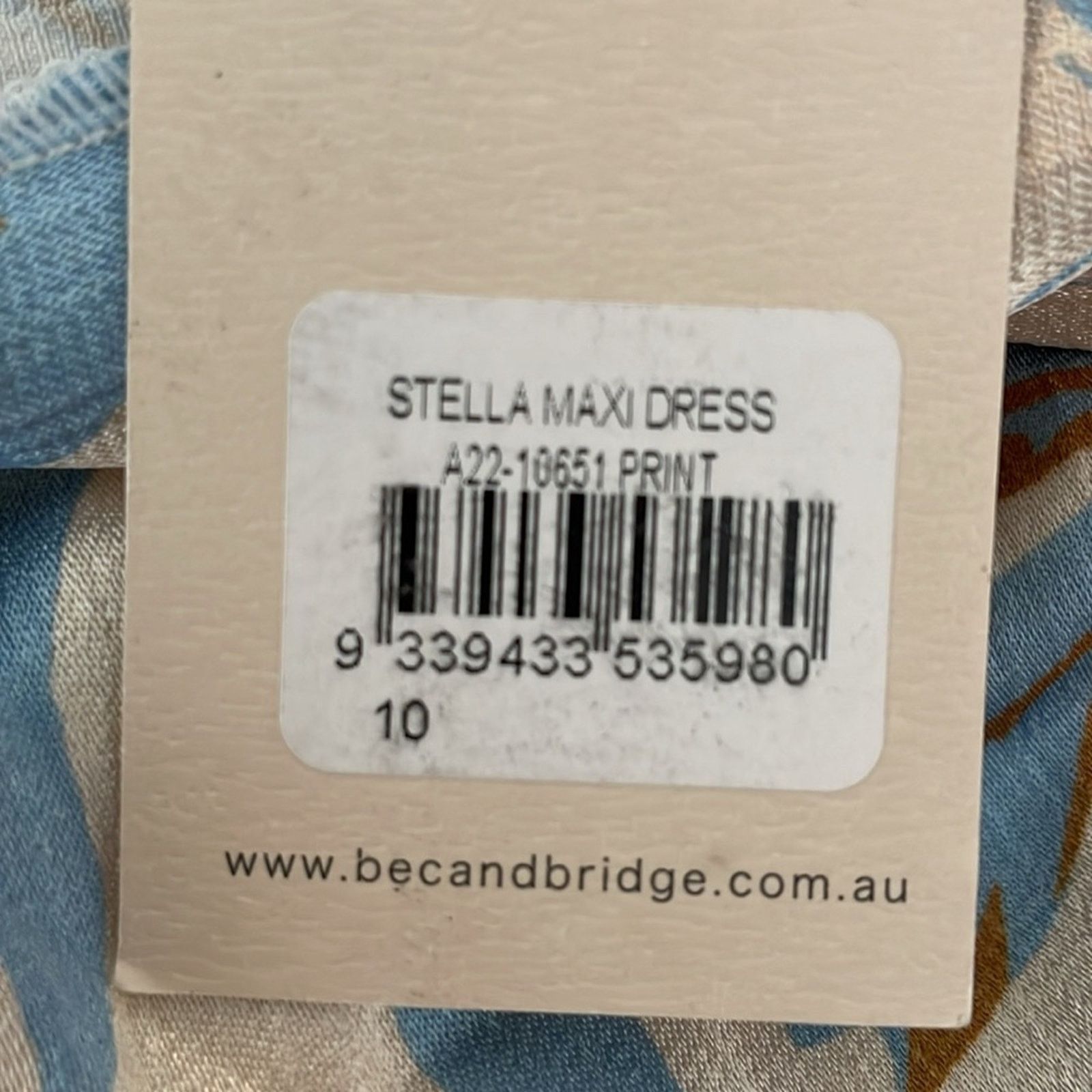 BEC + BRIDGE Bec & Bridge Stella Maxi Dress Blue Beige Tropical Floral 6 Size M / US 6-8 / IT 42-44 - 9 Thumbnail