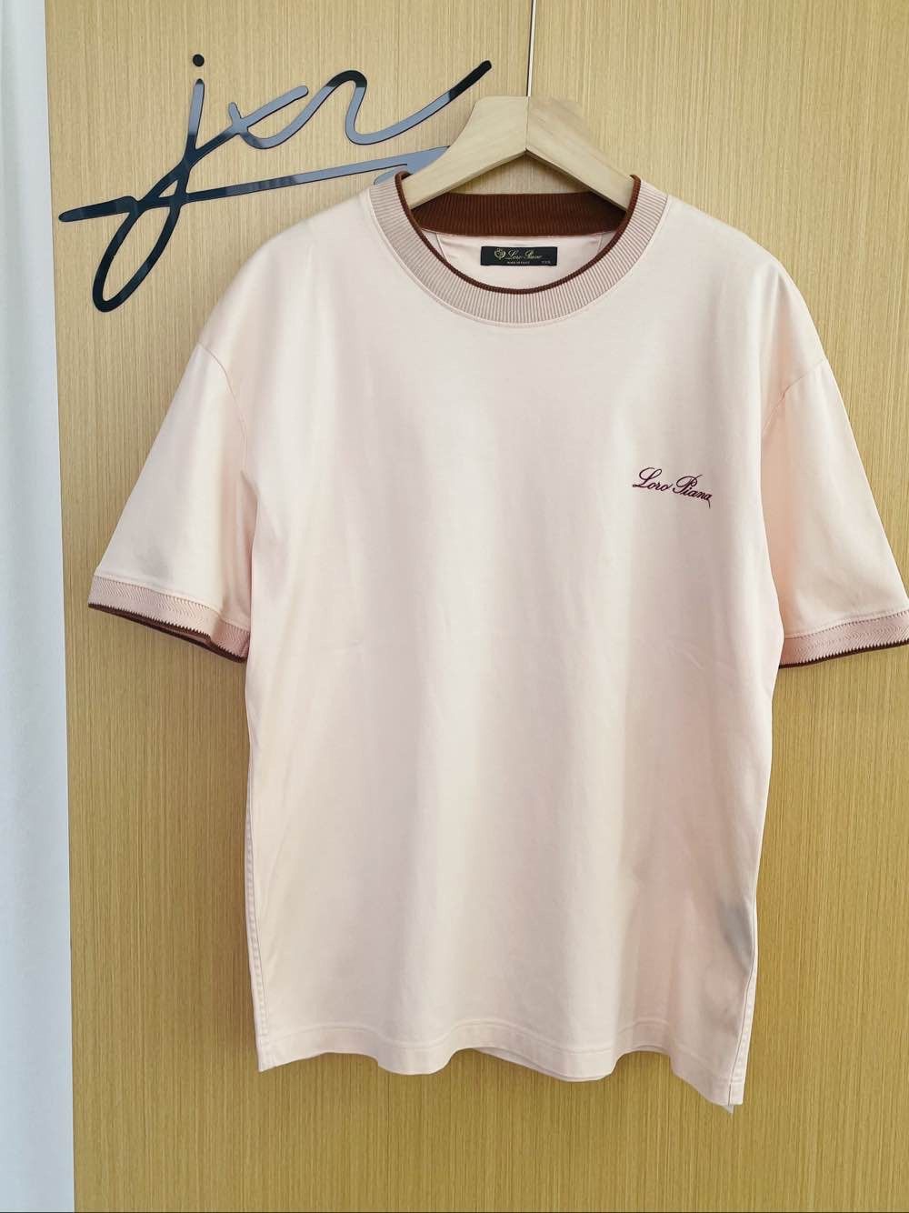 Loro Piana Loro Piana Pink Logo Cotton T-Shirt Size US XXS Size US XXS / EU 40 - 1 Thumbnail