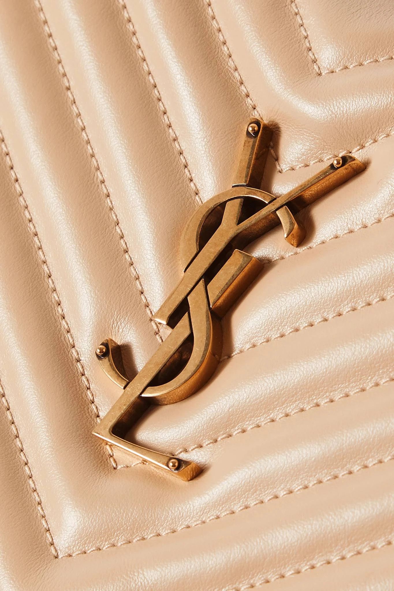Saint Laurent Paris o1s1wg111124 Size: OS / Lou in Ouilted Leather Bag in Beige Size ONE SIZE - 3 Thumbnail