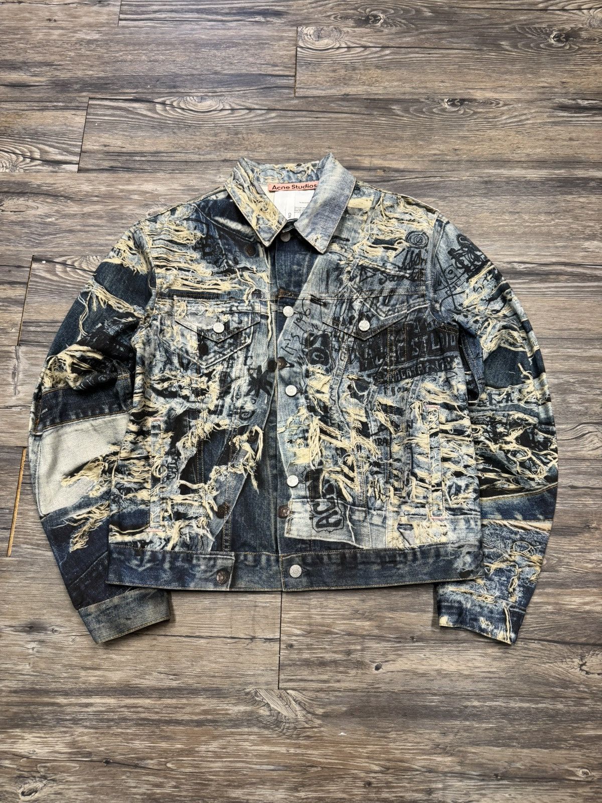 Acne Studios Acne Studios Trompe Torn Scribble Jacket Size US M / EU 48-50 / 2 - 1 Thumbnail