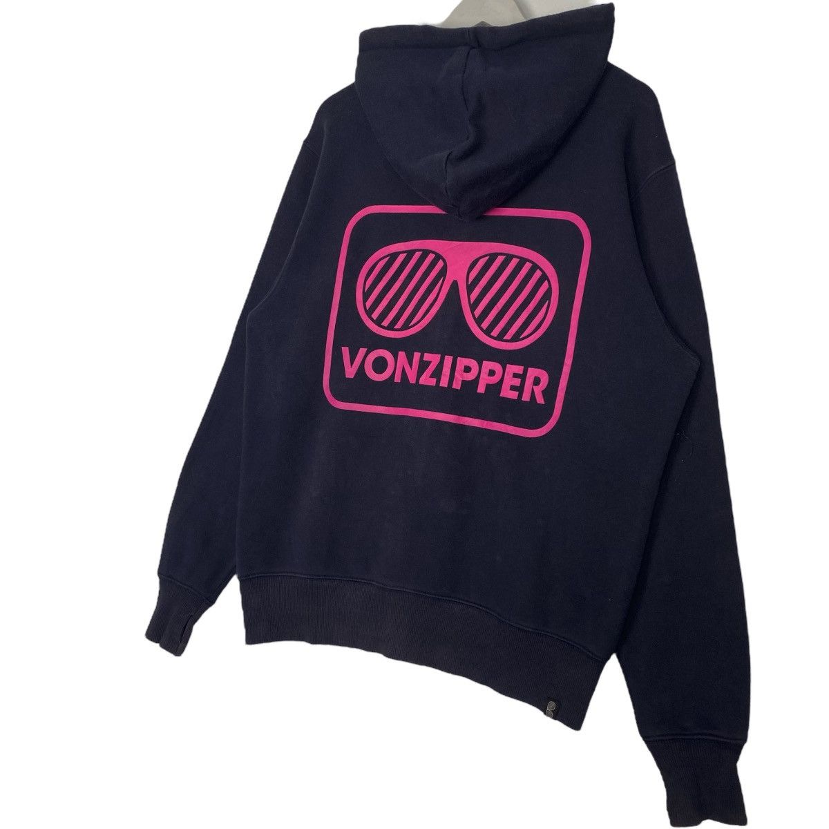 Vintage Vintage Von Zipper Full Zip Hoodie Sweater Navy Blue Size L Size US L / EU 52-54 / 3 - 5 Thumbnail
