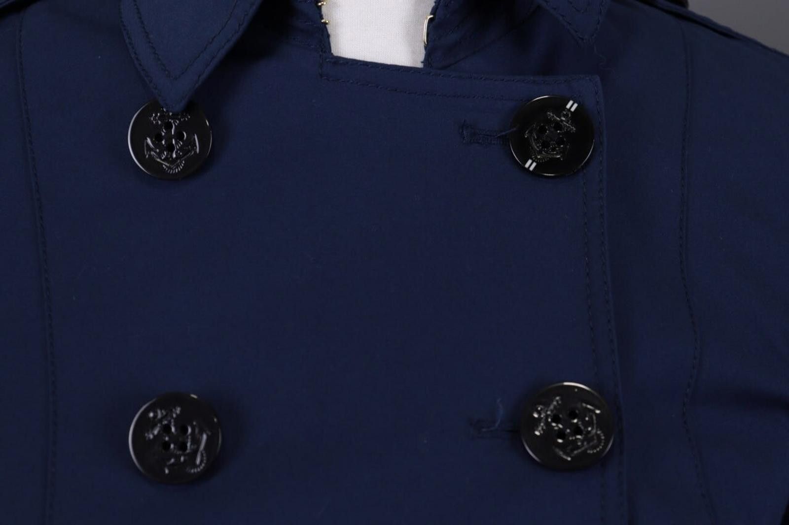 Designer Marina Yachting Blue Lightweight Trench Coat Size 38 / S Size S / US 4 / IT 40 - 5 Thumbnail