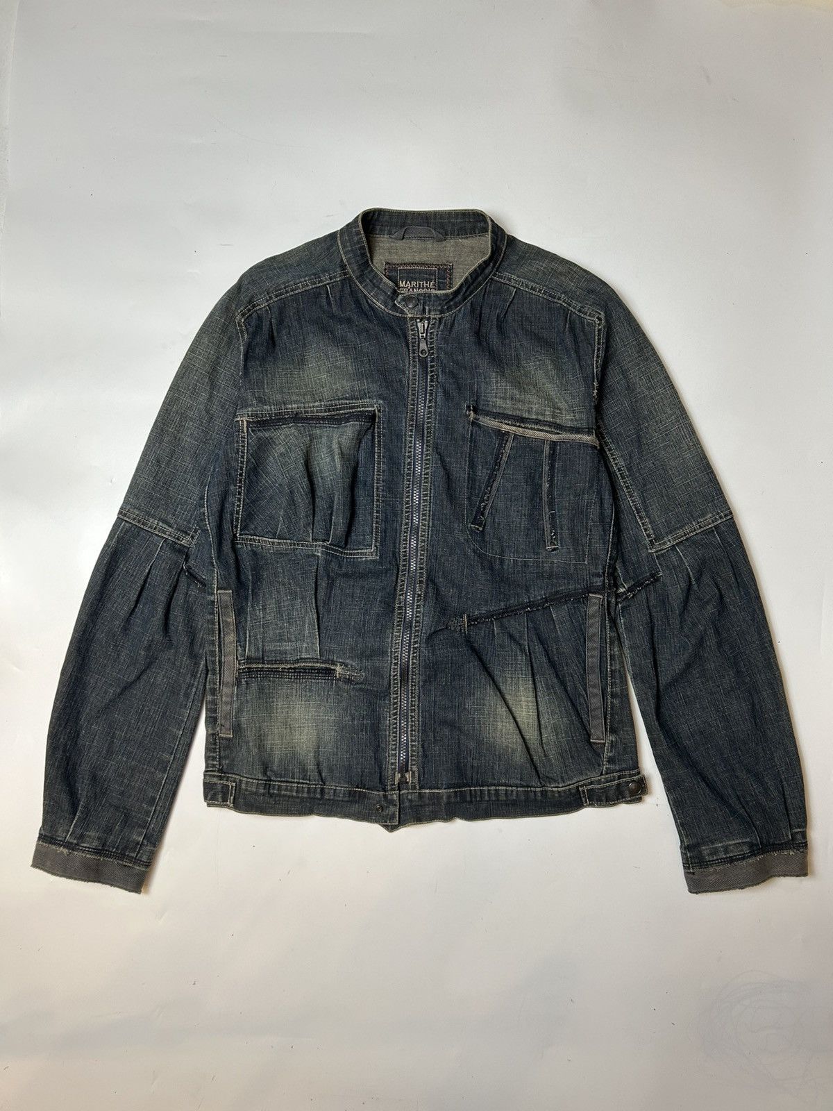 Designer × Marithe + Francois Girbaud MARITHE FRANCOIS GIRBAUD BONDAGE DENIM JACKET Size L / US 10 / IT 46 - 1 Thumbnail