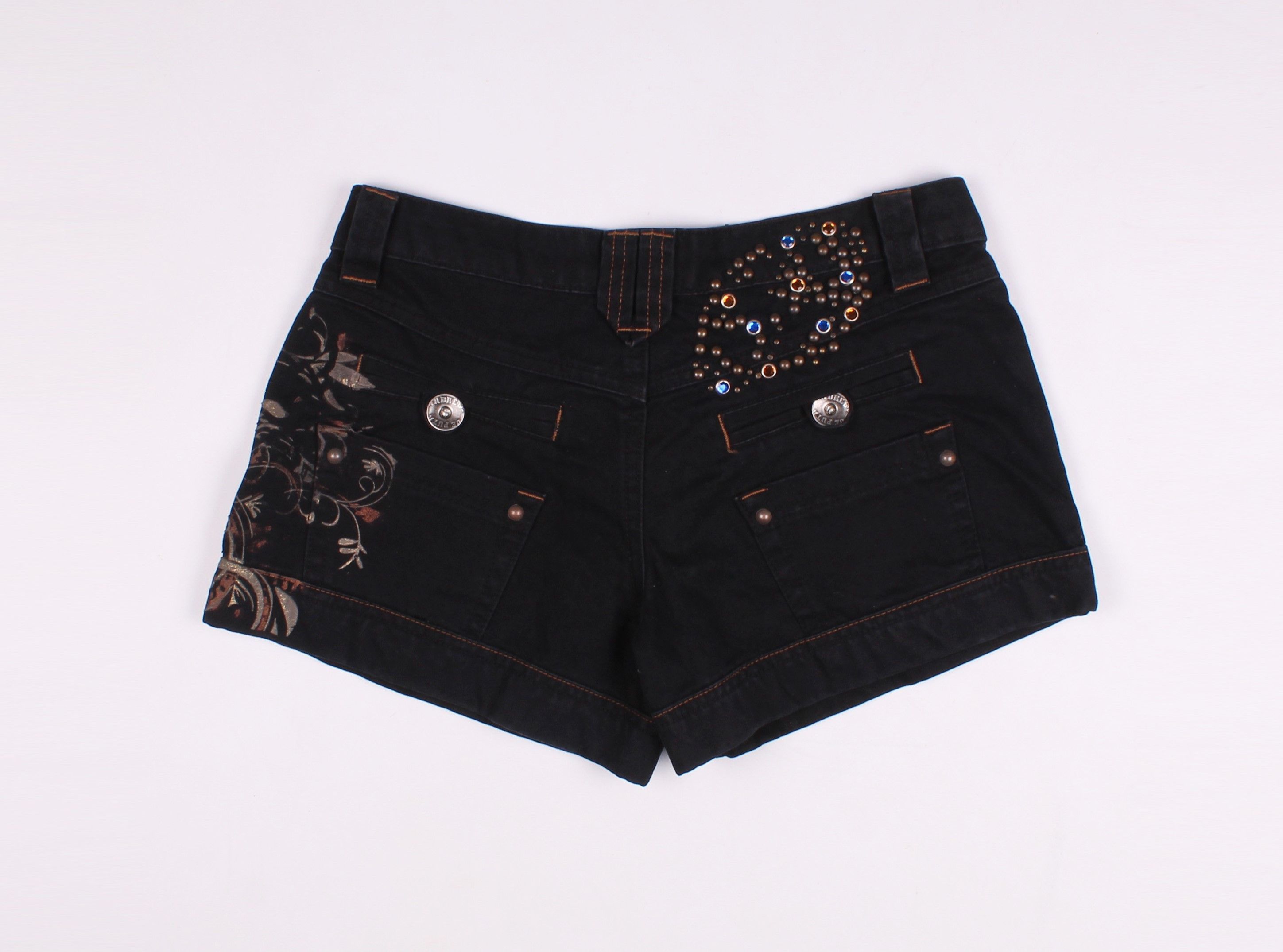 Vintage De Puta Madre Goth Grunge Mini Shorts Size 28" / US 6 / IT 42 - 8 Thumbnail