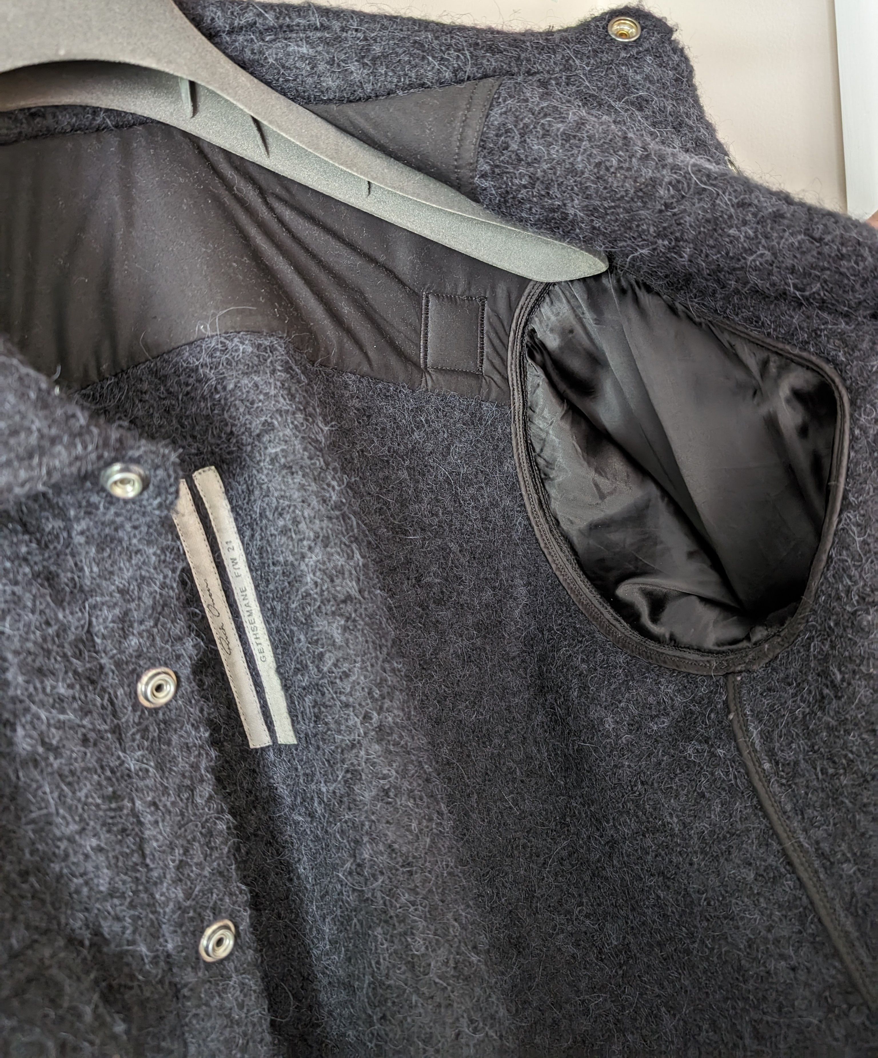 Rick Owens FW21 Alpaca/Mohair Outershirt Size US M / EU 48-50 / 2 - 8 Thumbnail