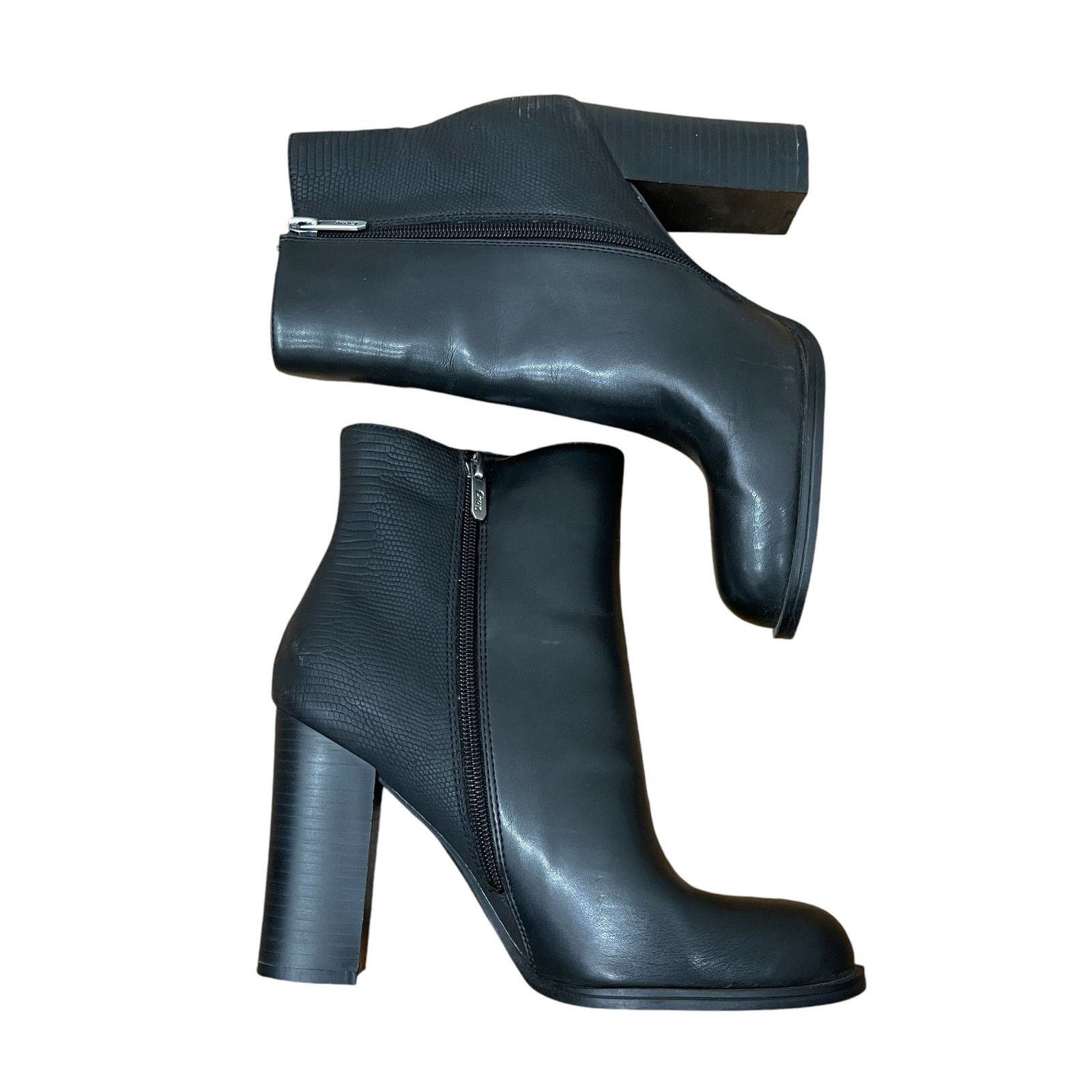 Sam Edelman Circus by Sam Edelman Black Croc Embossed Bootie Size 8.5 Size US 8.5 / IT 38.5 - 8 Thumbnail