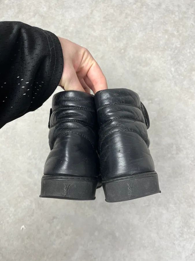 Yves Saint Laurent FW2012 Yves Saint Laurent Black Leopard High Leather Sneakers Size US 8 / EU 41 - 6 Thumbnail