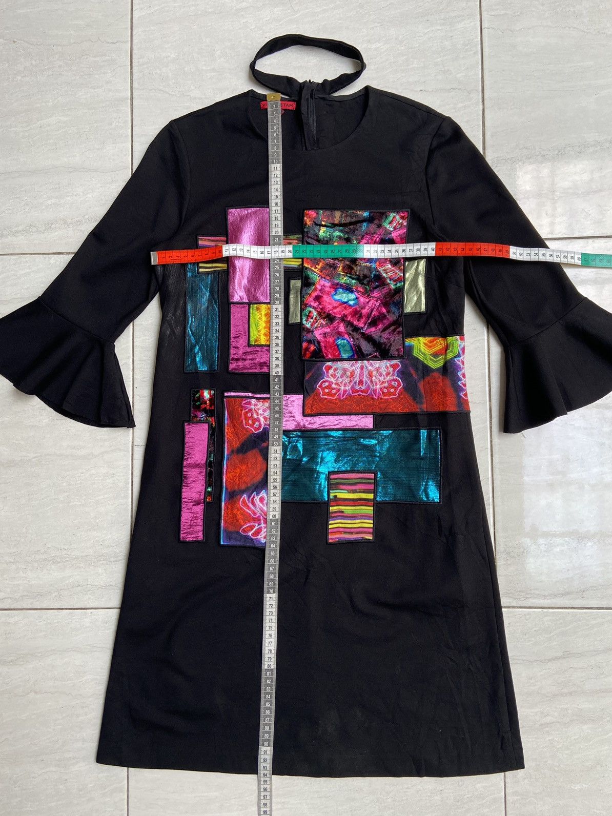 Vivienne Tam VIVIENNE TAM Black Motive Dress Size XS / US 0-2 / IT 36-38 - 2 Thumbnail