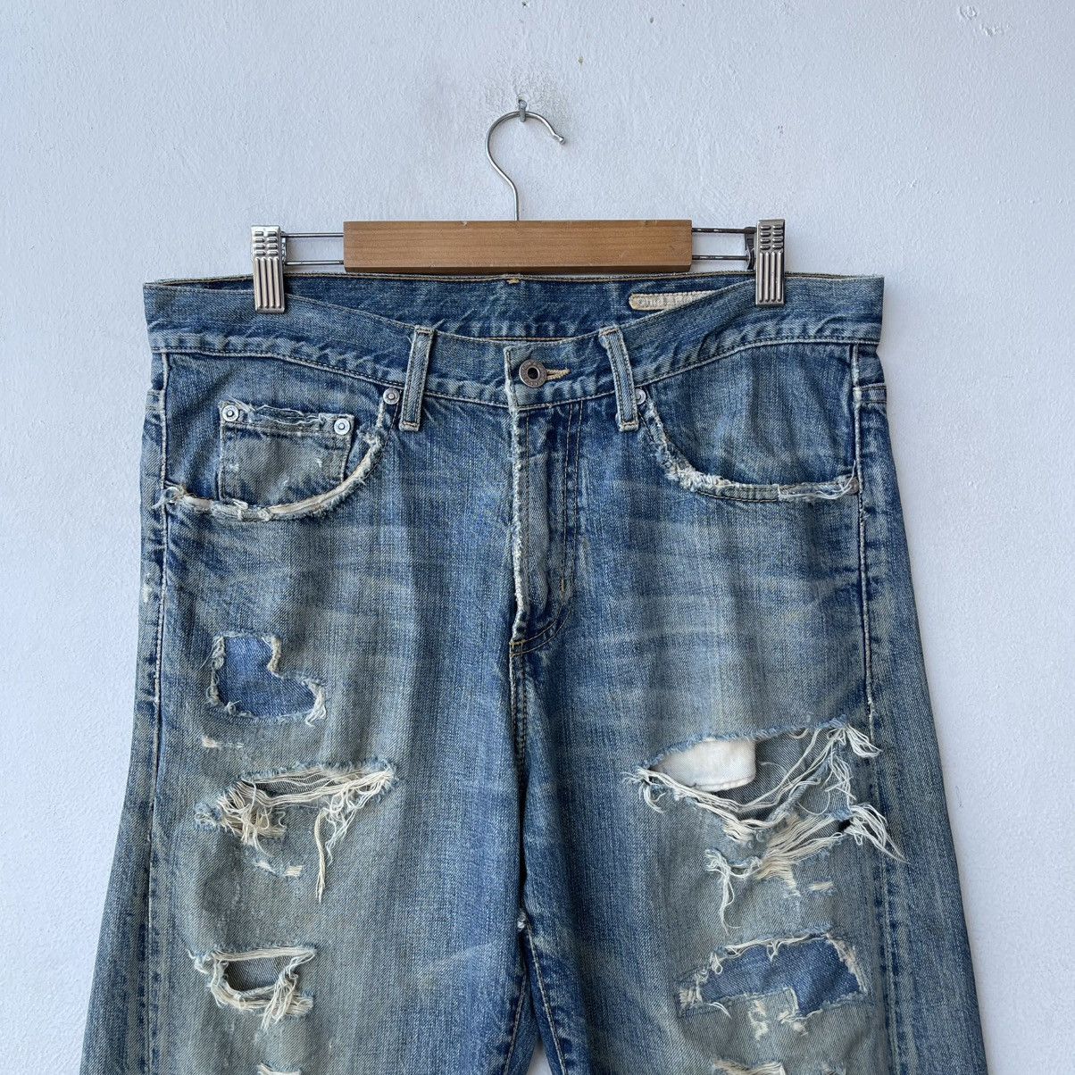 Chip & Pepper Archival Chip & Pepper Destroyed Boro Denim Jeans Size US 31 - 6 Thumbnail